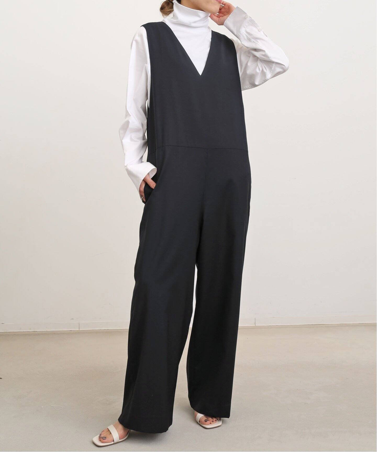 Wool×Silk All In One（つなぎ／オールインワン）｜L 