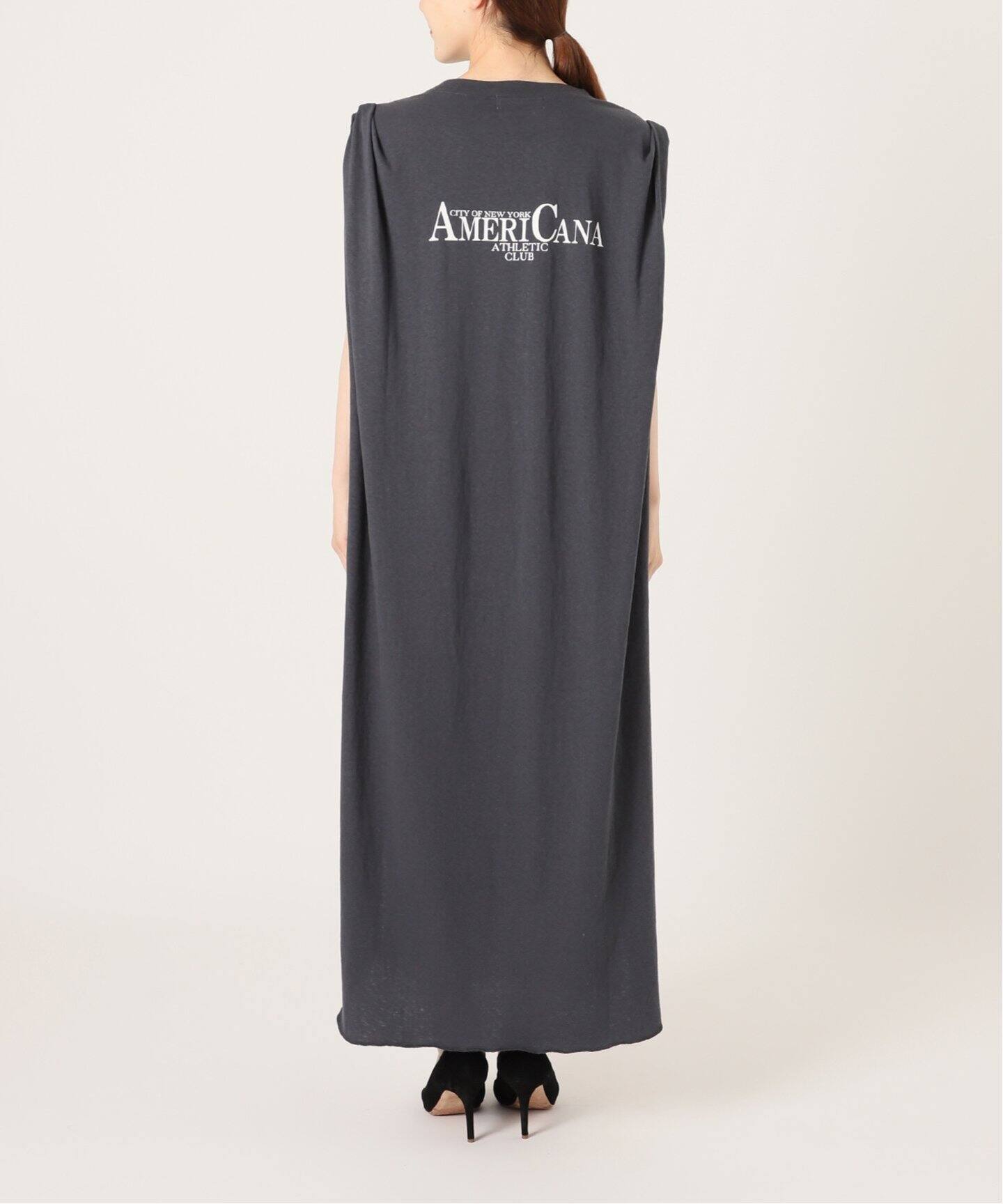 Americana/アメリカーナ】Back Logo Nosleeve Onepiece（ワンピース  