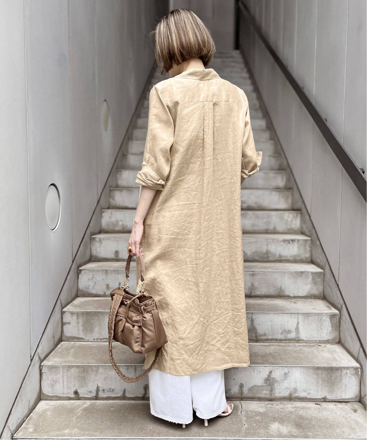 RAMIE SHIRT DRESS（ワンピース）｜L 