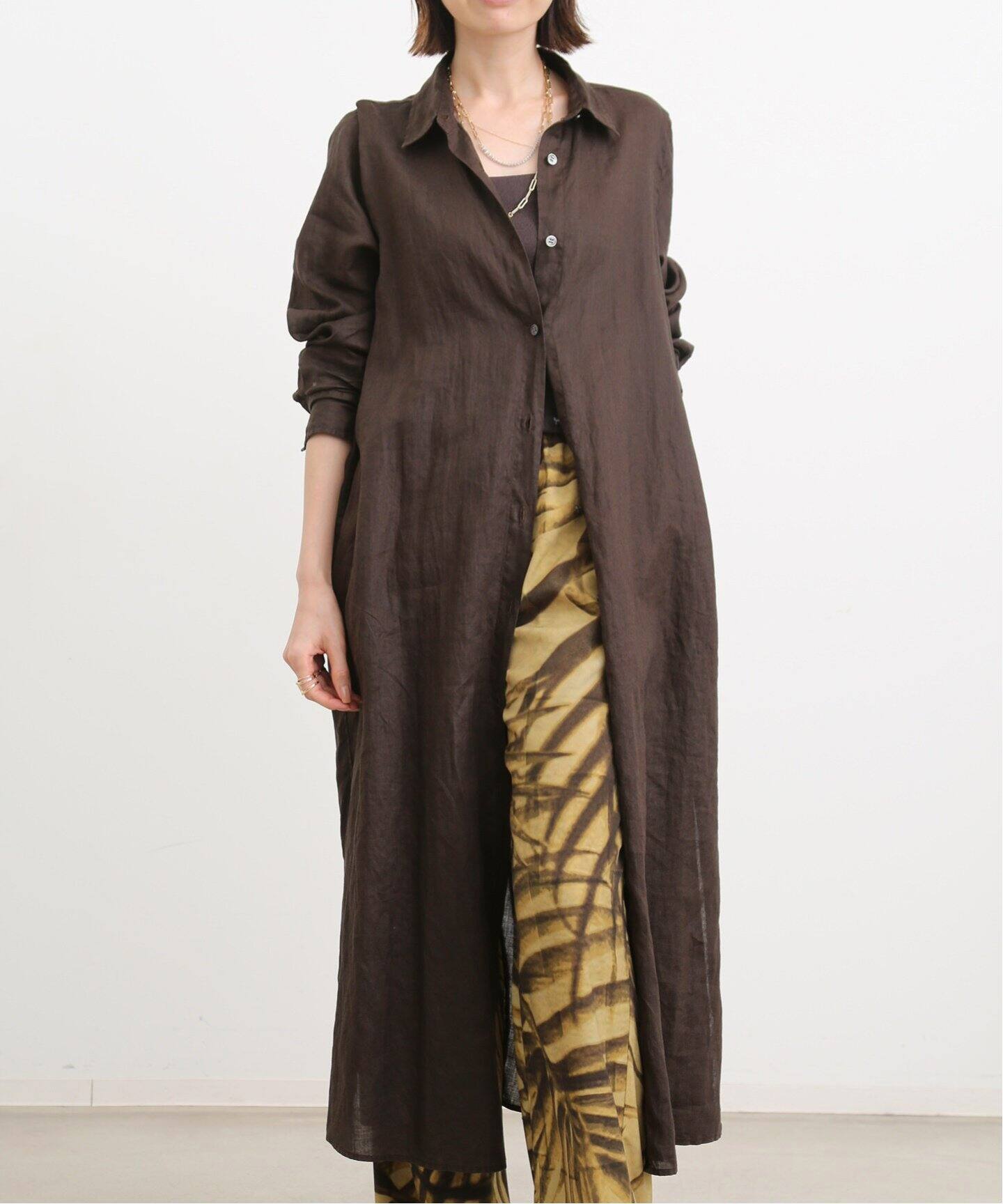 アパルトモン購入 ロングワンピース チャコールグレー 