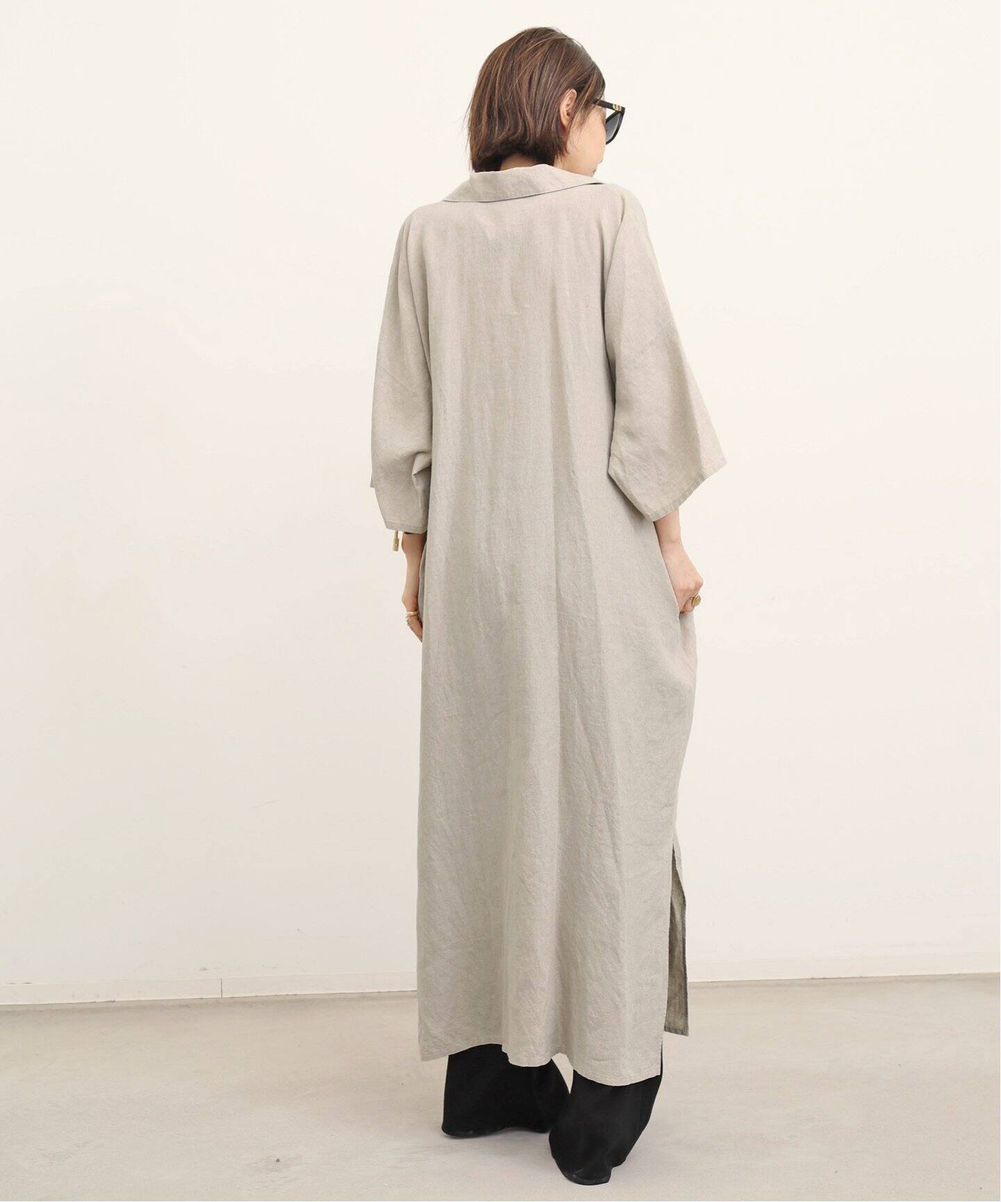 DOU BOCHI Eric Bergere】Bergere Vneck CAFTAN DRESS（ワンピース 