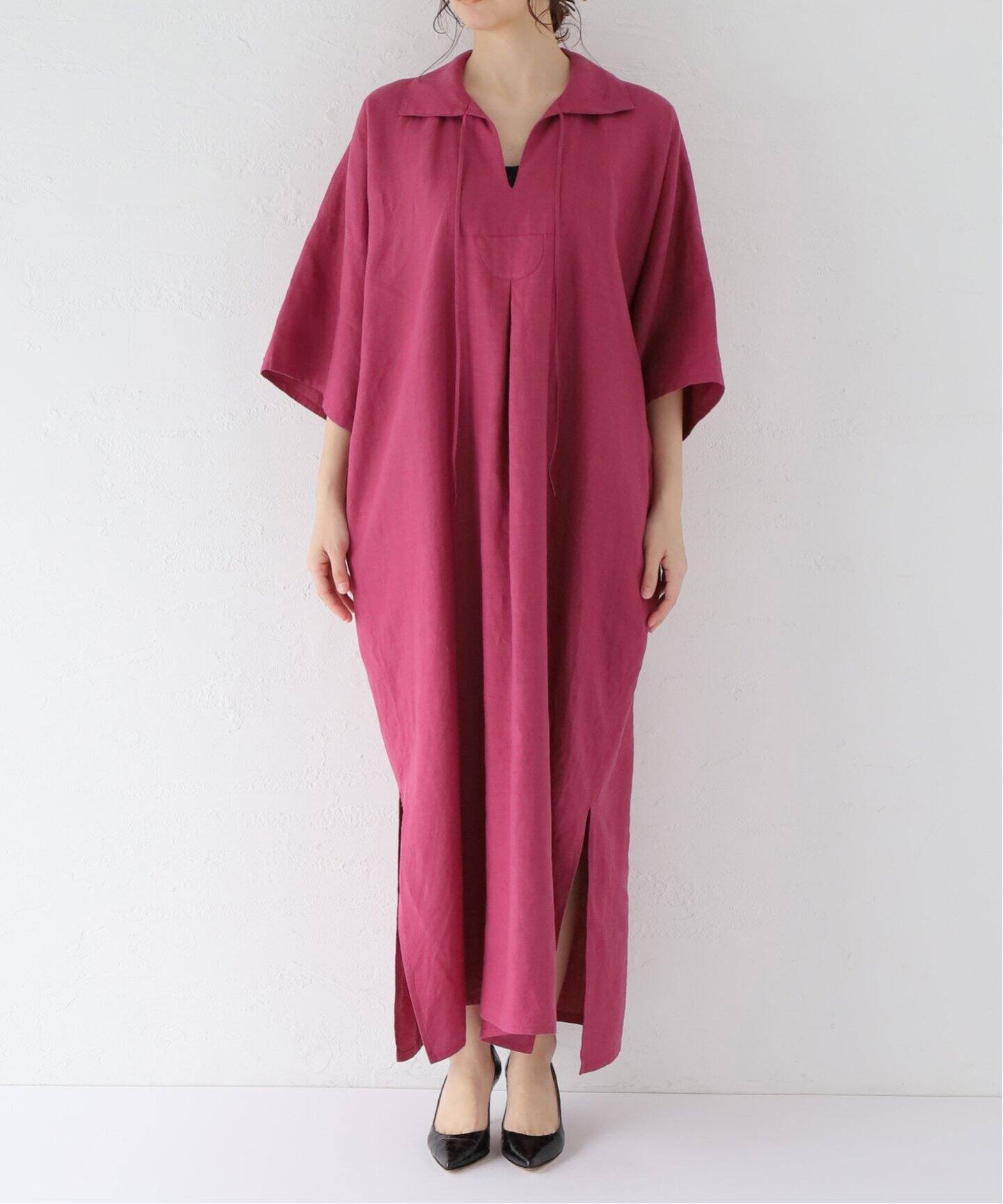 DOU BOCHI Eric Bergere】Bergere Vneck CAFTAN DRESS（ワンピース 
