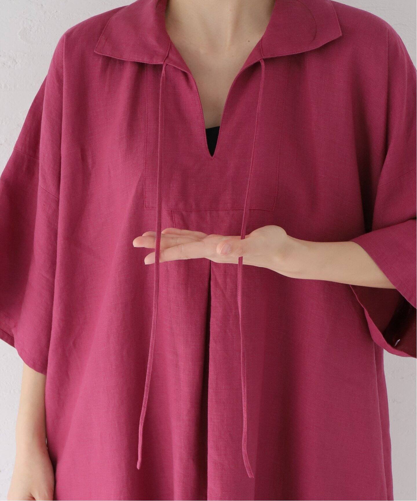 DOU BOCHI Eric Bergere】Bergere Vneck CAFTAN DRESS（ワンピース 