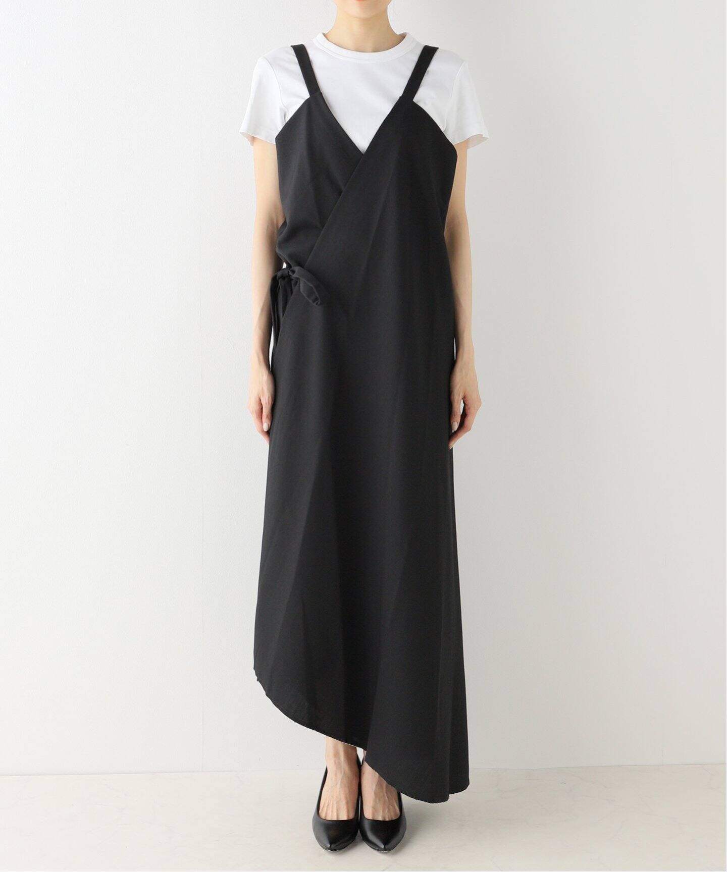 QUIRA/クイラ】 WRAP SLIP DRESS（ワンピース）｜L 