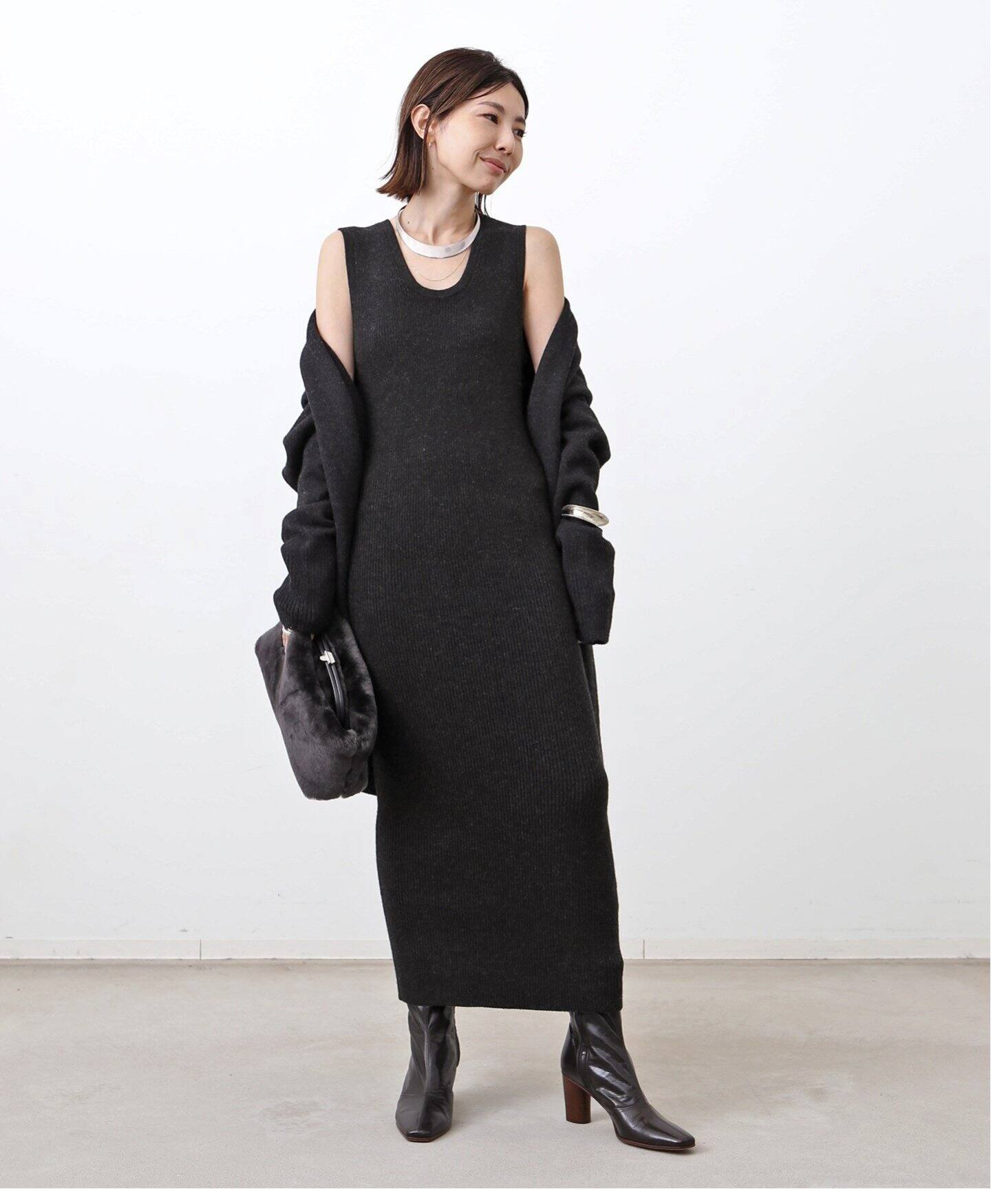 LAUREN MANOOGIAN/ローレンマヌージアン】 RIB TANK DRESS（ワンピース  