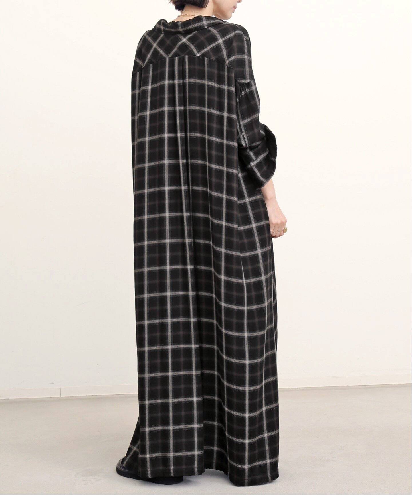 REMI RELIEF/レミレリーフ】 CHECK SHIRT DRESS（シャツワンピース  