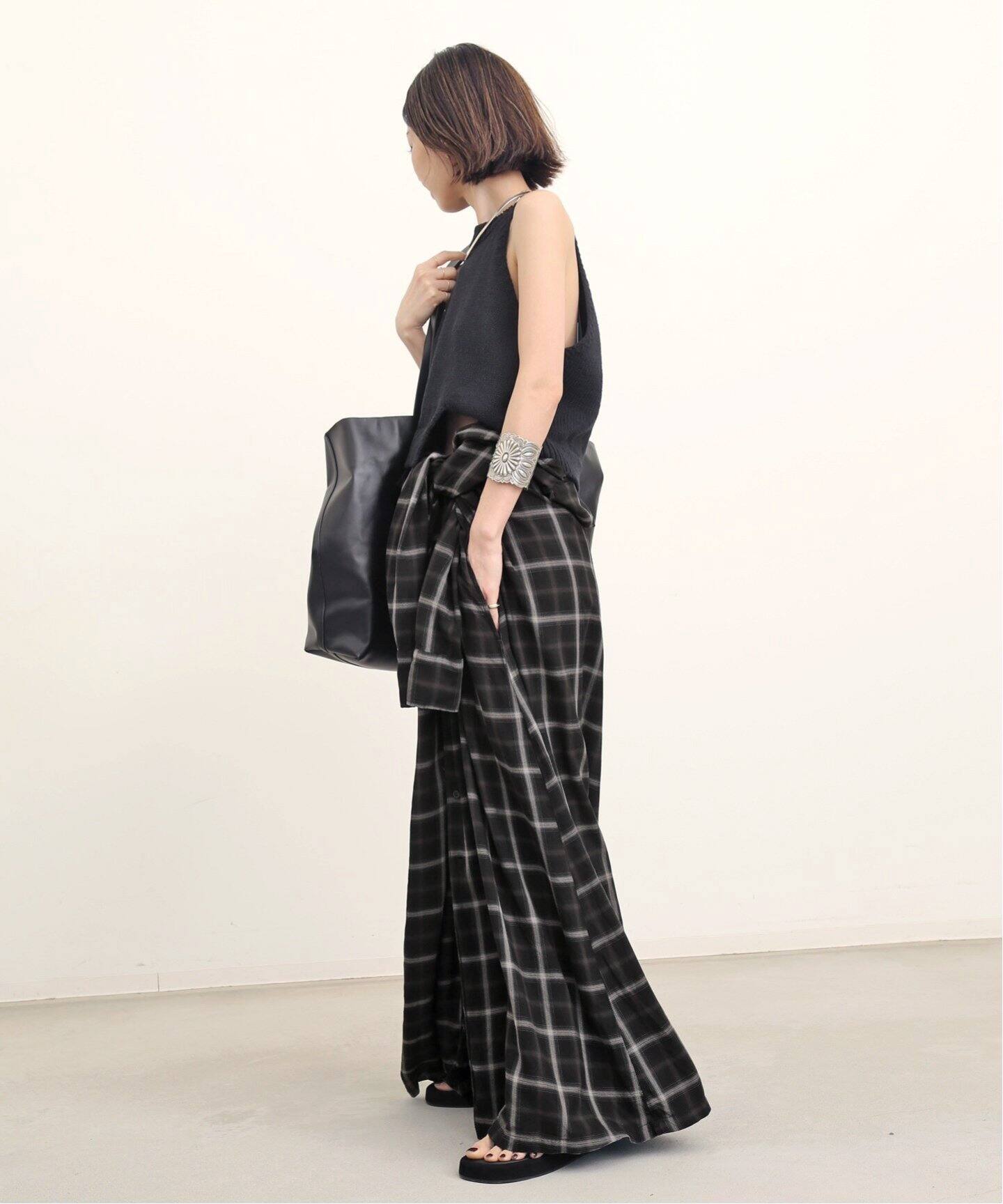 REMI RELIEF/レミレリーフ】 CHECK SHIRT DRESS（シャツワンピース  