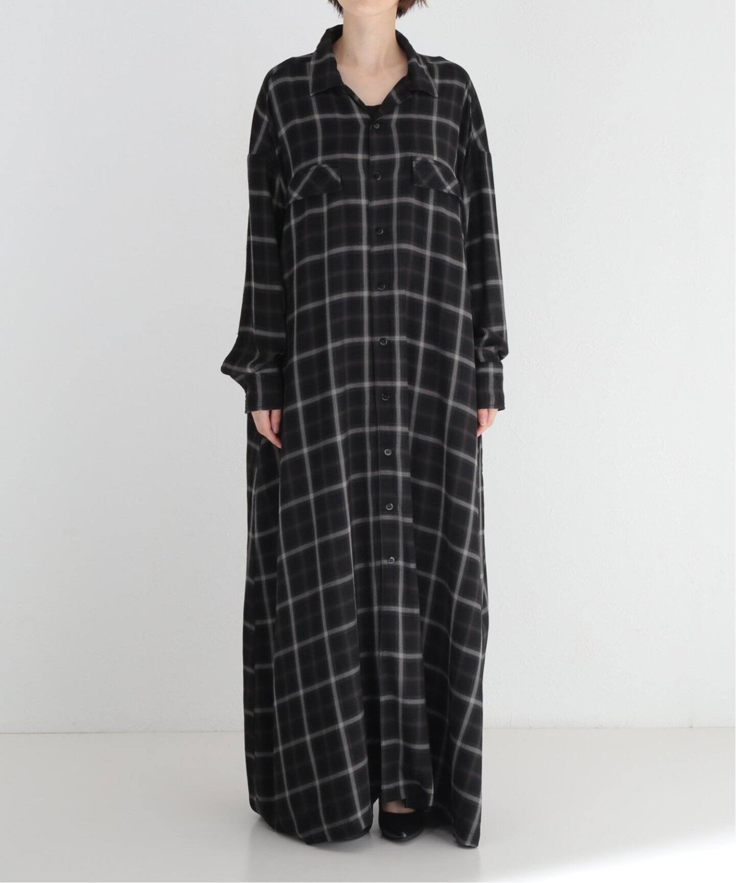 REMI RELIEF/レミレリーフ】 CHECK SHIRT DRESS（シャツワンピース  