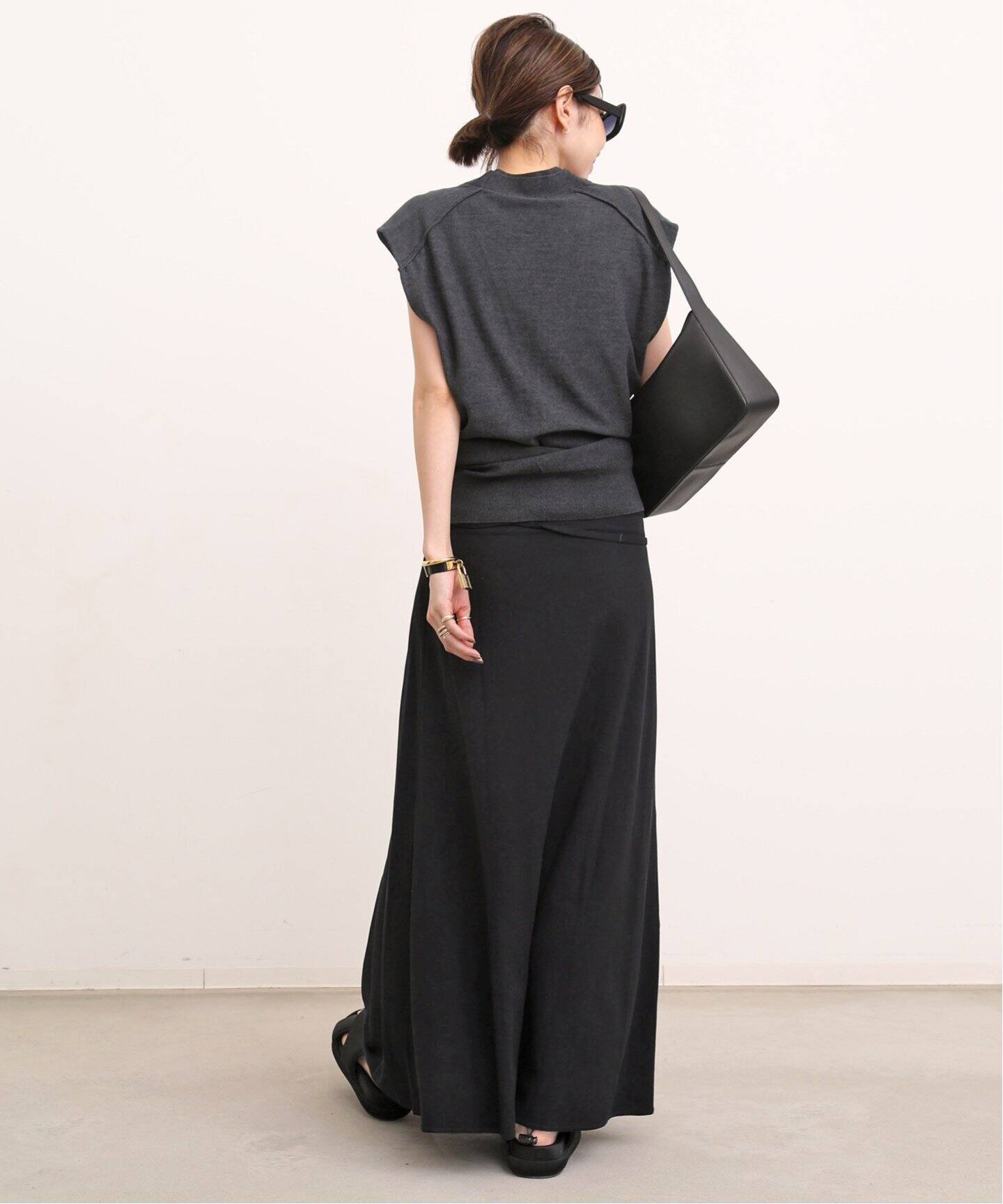LEMAIRE/ルメール】BELTED CREPE SLEEVELESS DRESS（ワンピース）｜L  