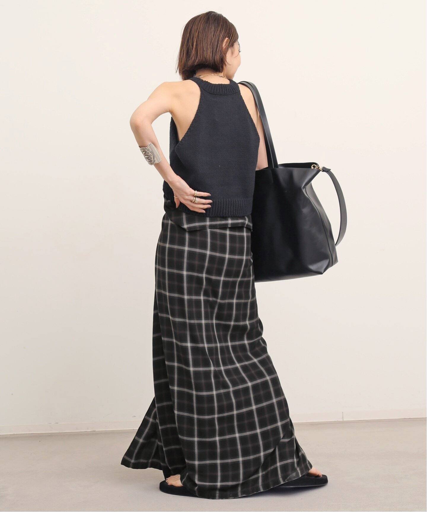 REMI RELIEF/レミレリーフ】CHECK SHIRT DRESS（ワンピース）｜L  