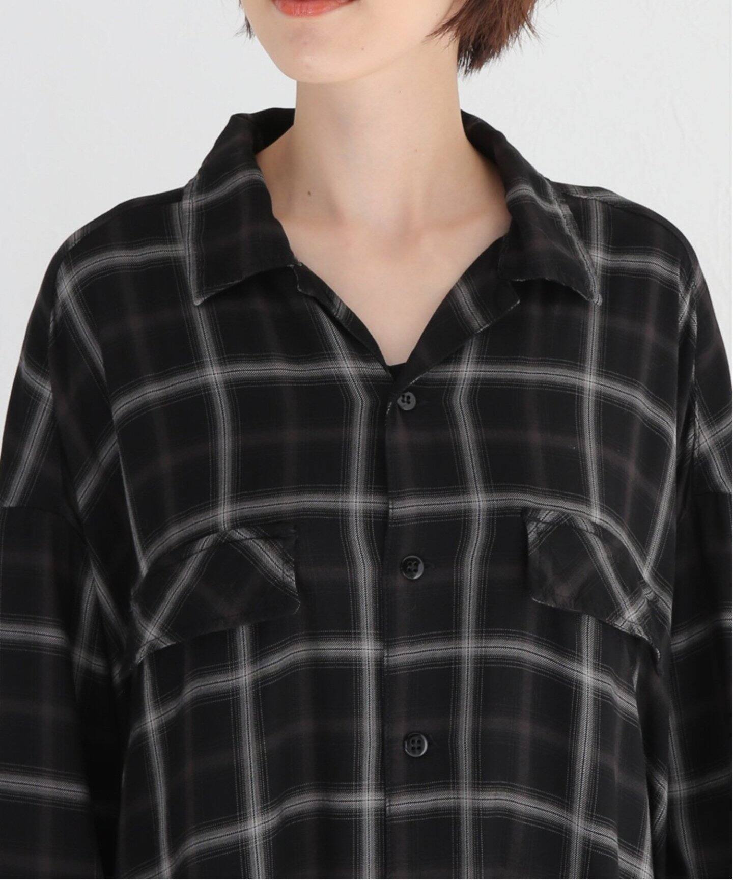 REMI RELIEF/レミレリーフ】CHECK SHIRT DRESS（ワンピース）｜L 