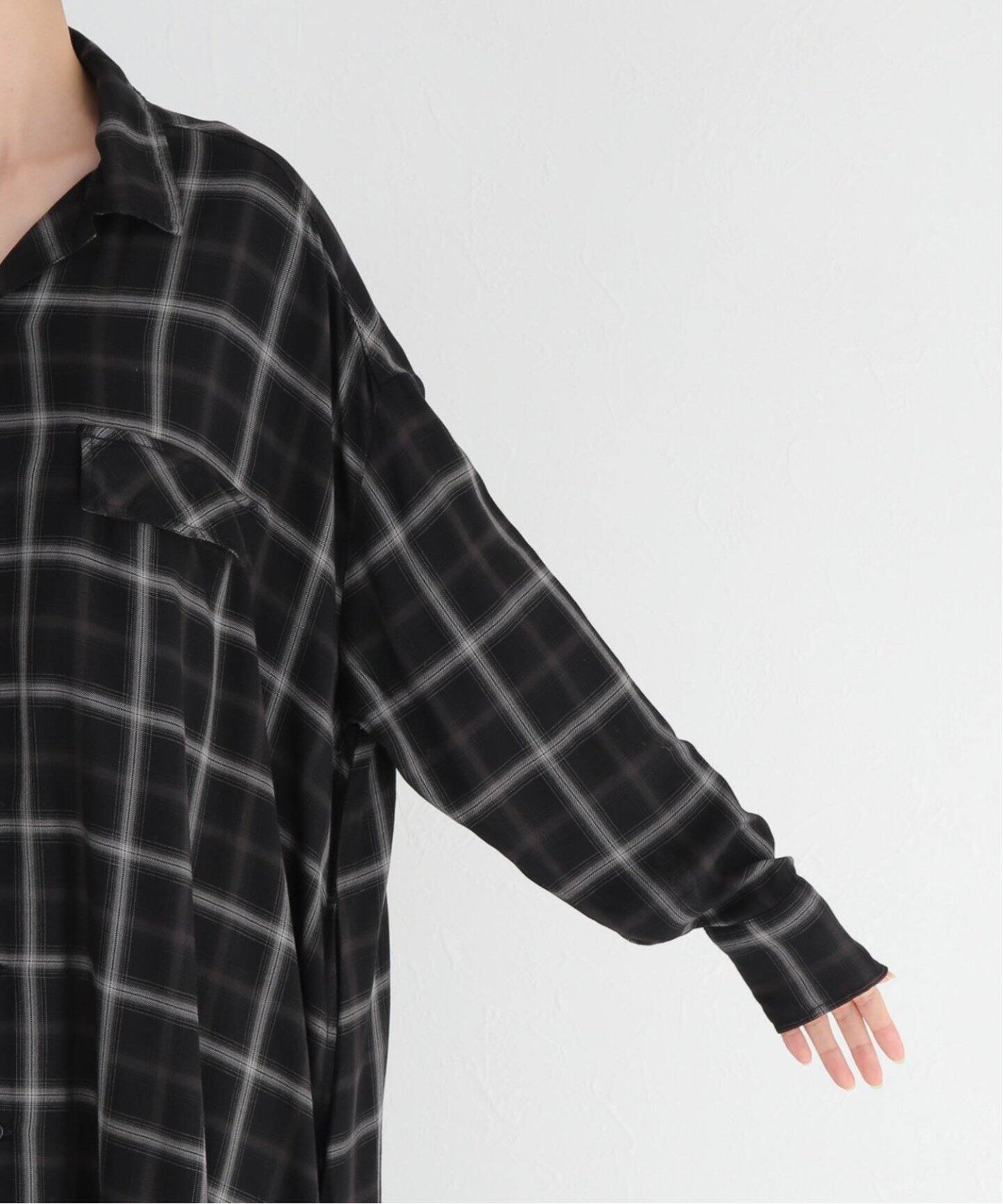 REMI RELIEF/レミレリーフ】CHECK SHIRT DRESS（ワンピース）｜L 
