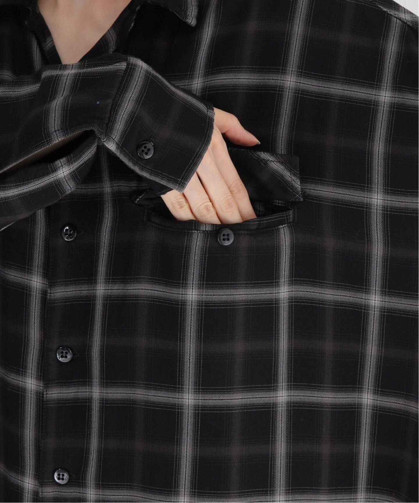REMI RELIEF/レミレリーフ】CHECK SHIRT DRESS（ワンピース）｜L 