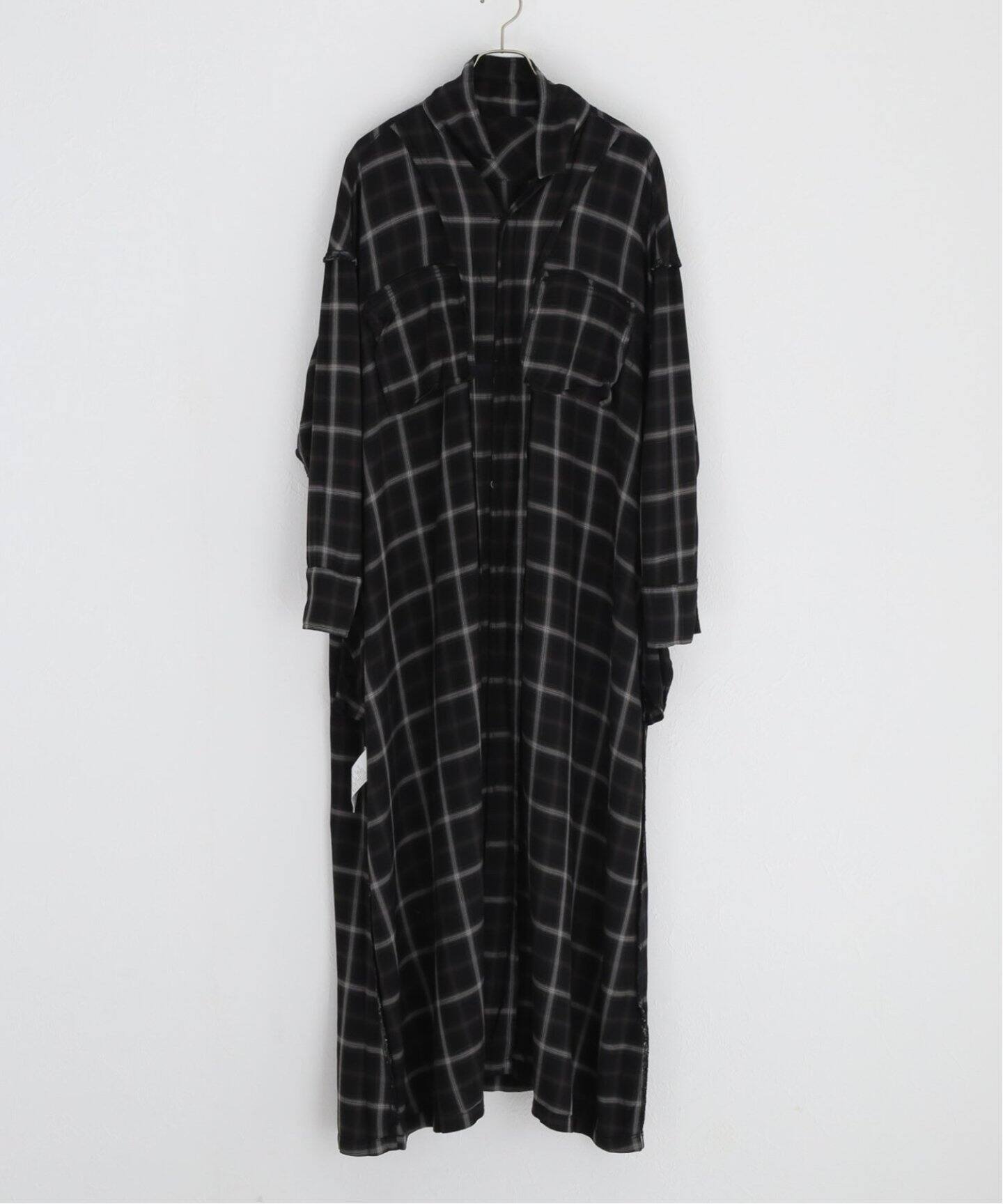 REMI RELIEF/レミレリーフ】CHECK SHIRT DRESS（ワンピース）｜L  