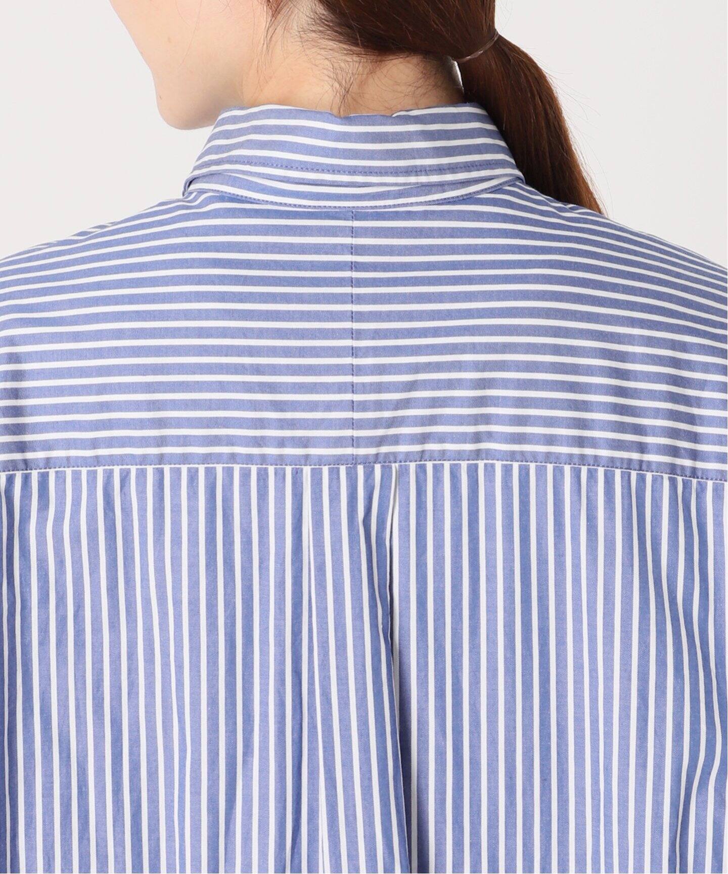 Americana/アメリカーナ】STRIPE SHIRT Onepiece（ワンピース）｜L  