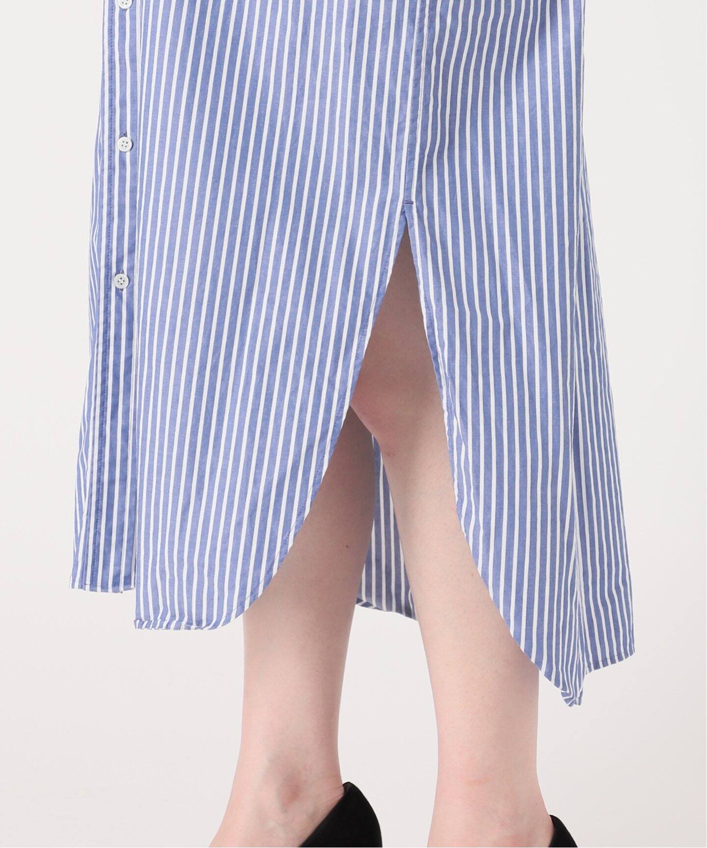 Americana/アメリカーナ】STRIPE SHIRT Onepiece（ワンピース）｜L  