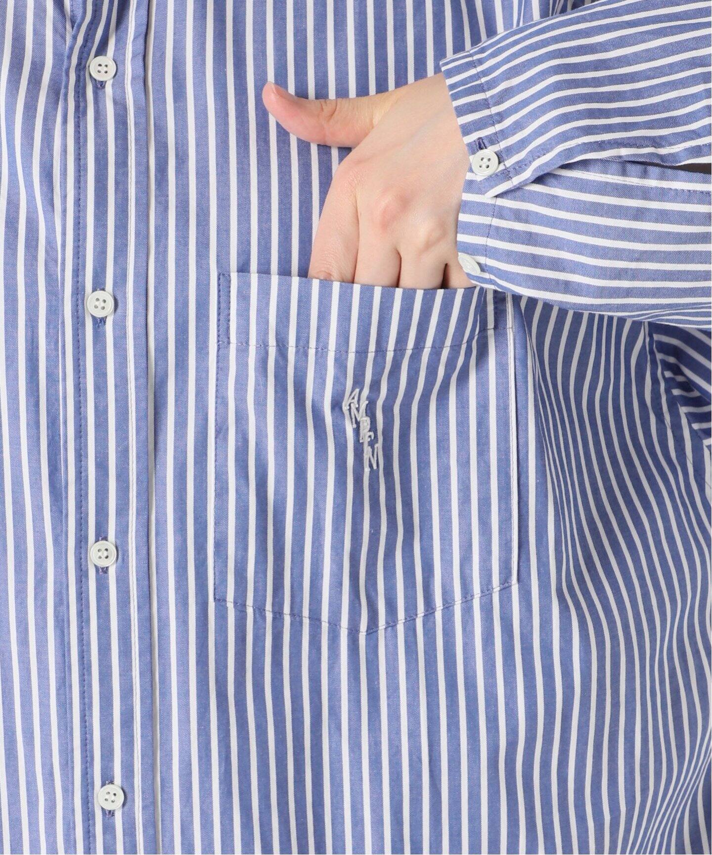 Americana/アメリカーナ】STRIPE SHIRT Onepiece（ワンピース）｜L  