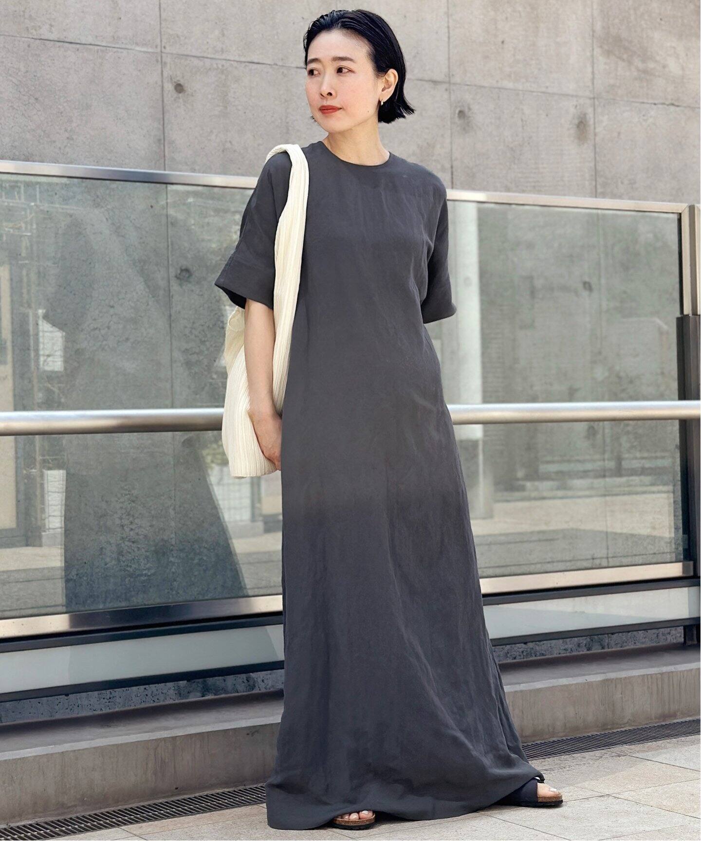 リネンミックスフレアワンピース（ワンピース）｜AP STUDIO（エーピー  