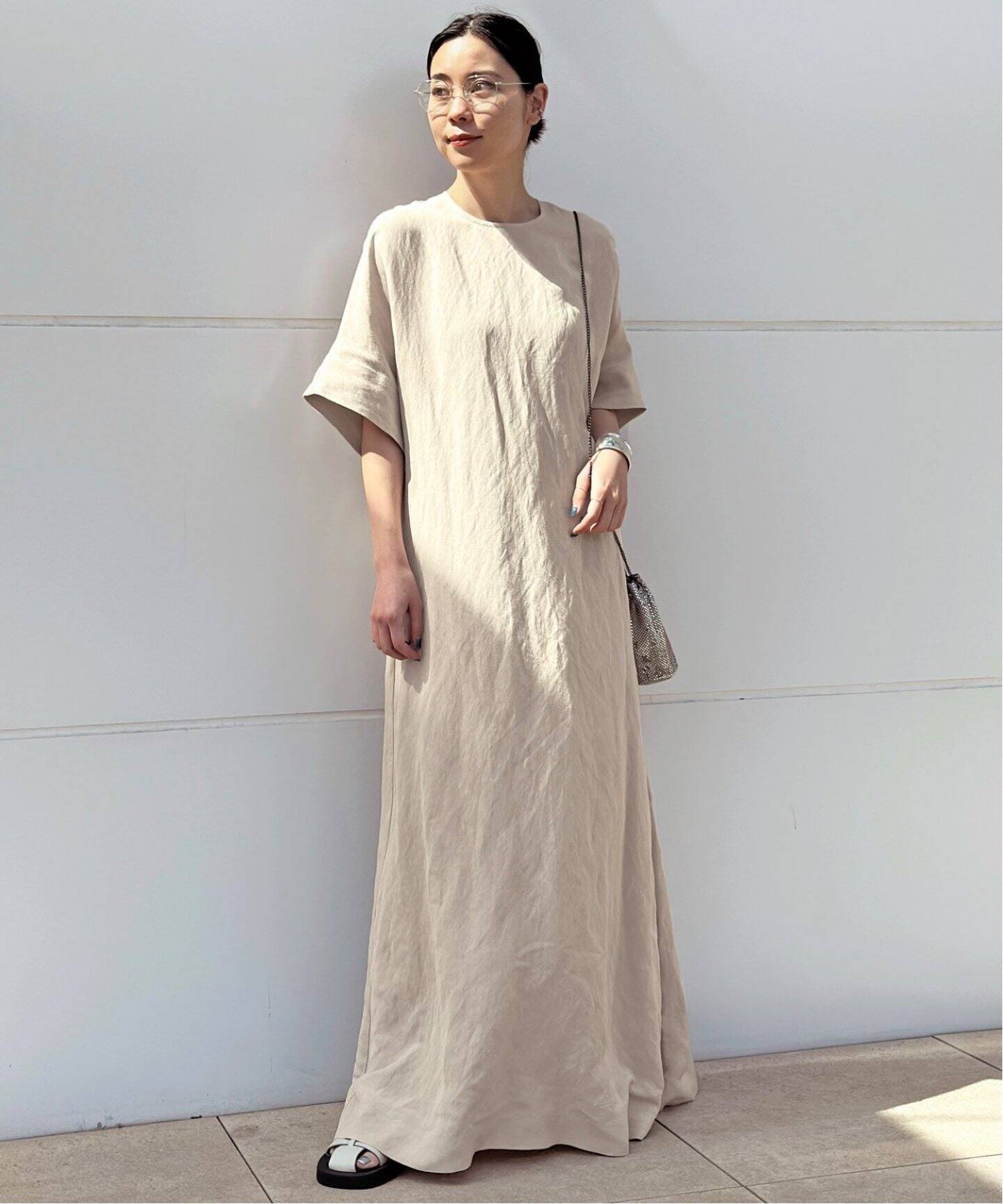 追加》リネンミックスフレアワンピース（ワンピース）｜AP STUDIO  