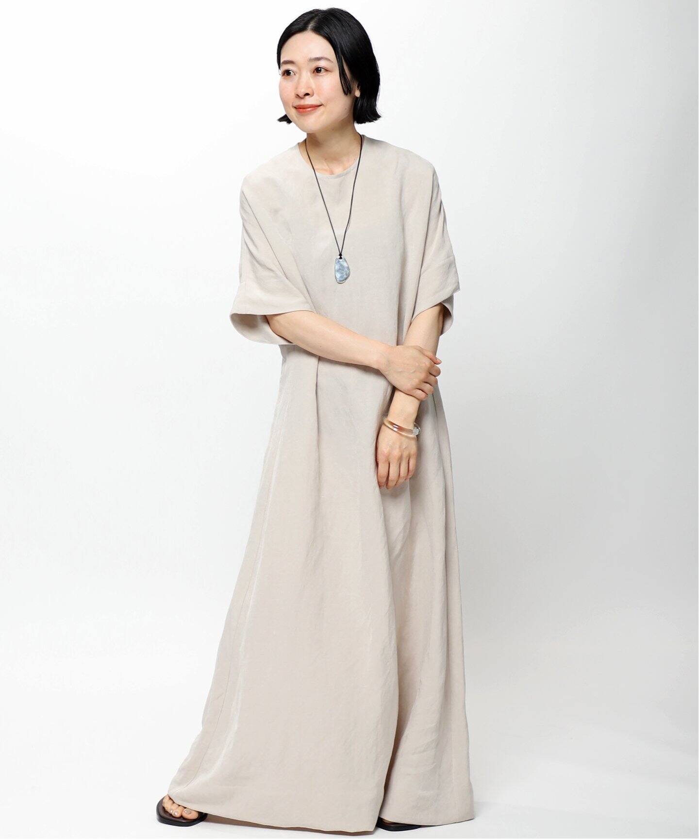 追加》リネンミックスフレアワンピース（ワンピース）｜AP STUDIO  