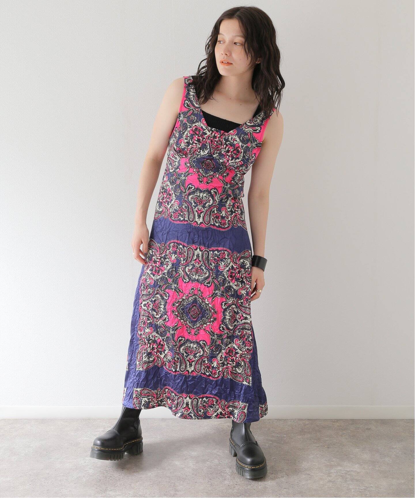 NOMA t.d./ノーマティーディー】Wrinkled Slip Dress（ワンピース 