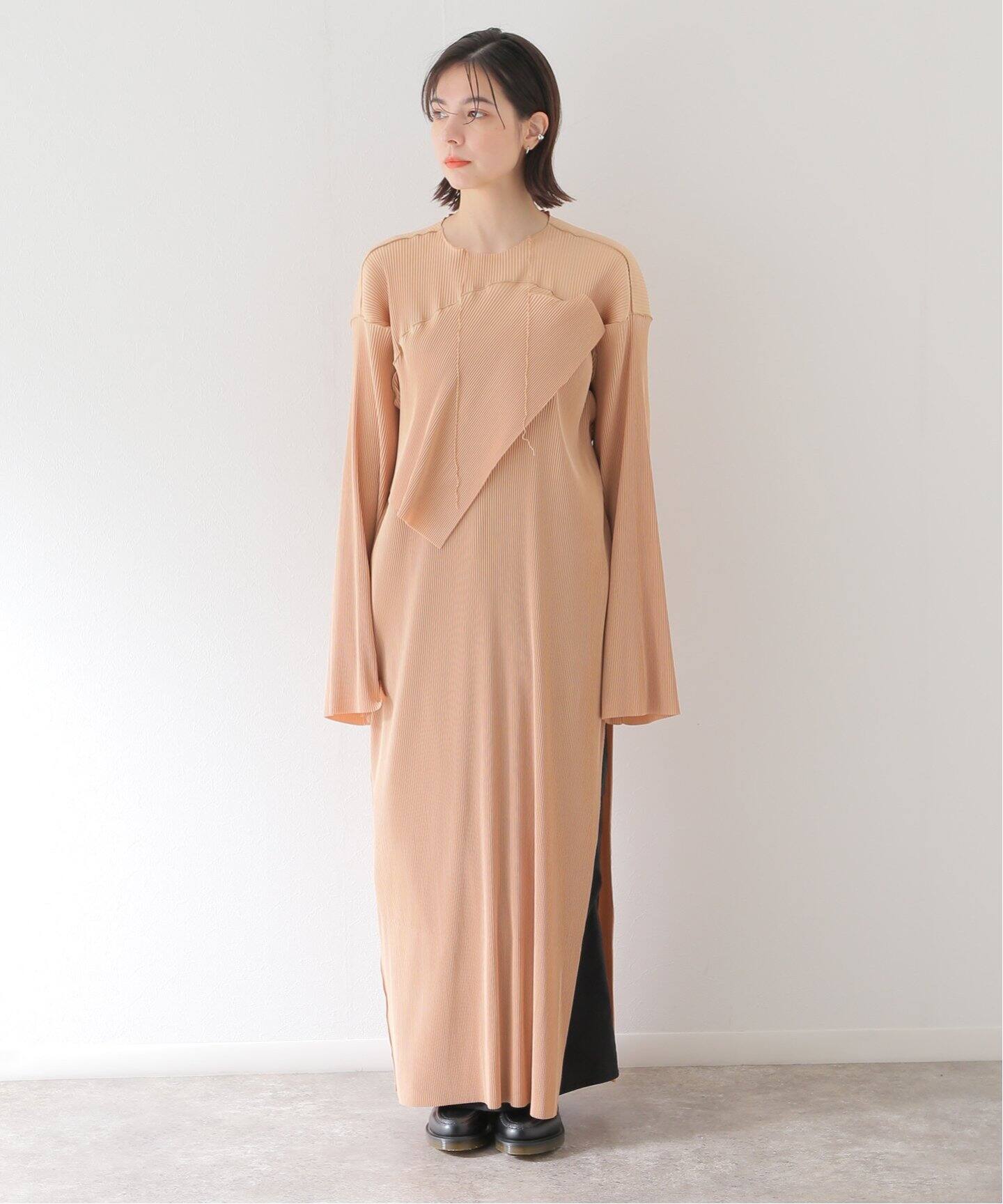todo kotohayokozawa】wave long sleeve big dress（ワンピース  