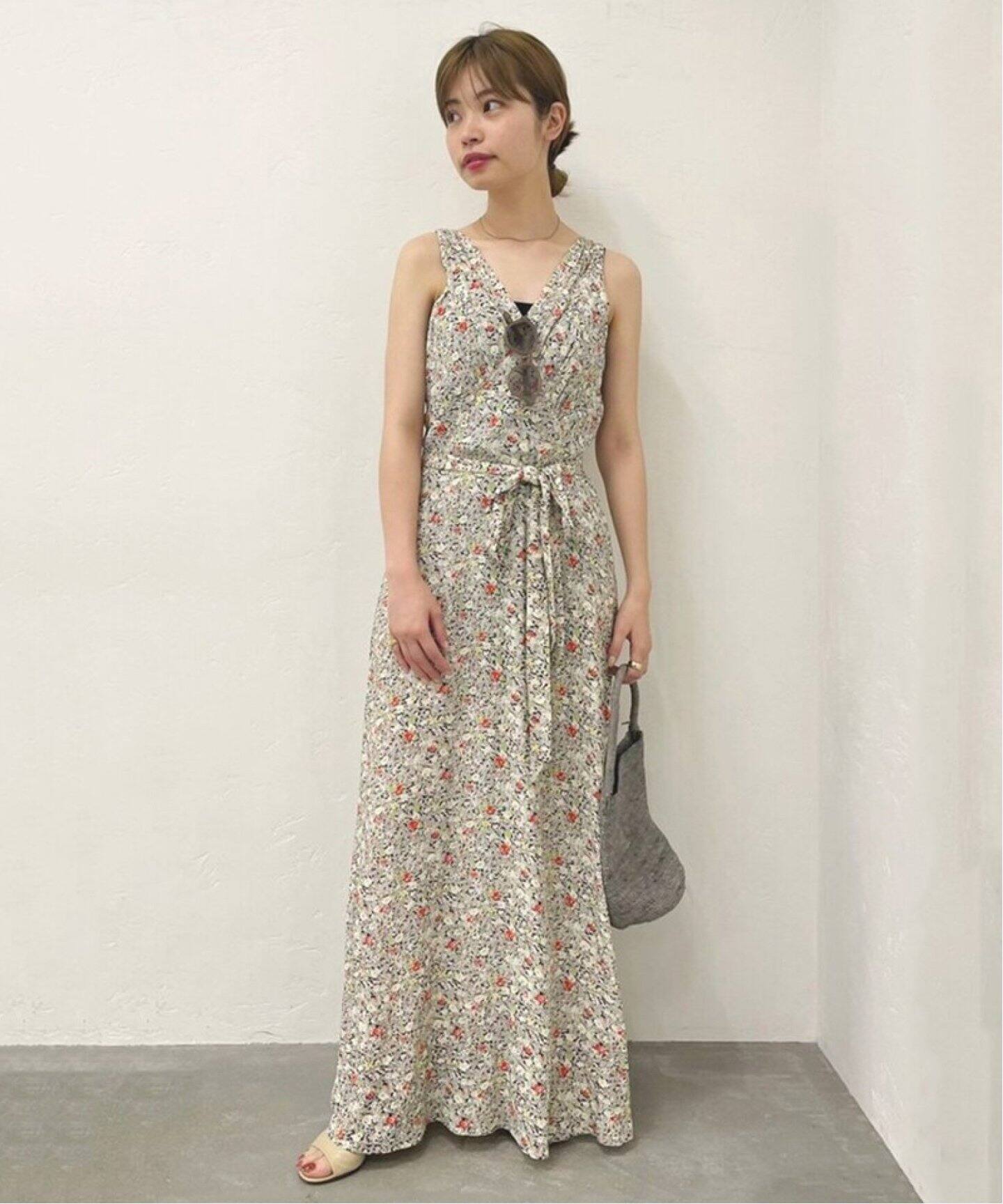 マルチフラワー フレアマキシドレス（ワンピース）｜EDIT.FOR LULU  