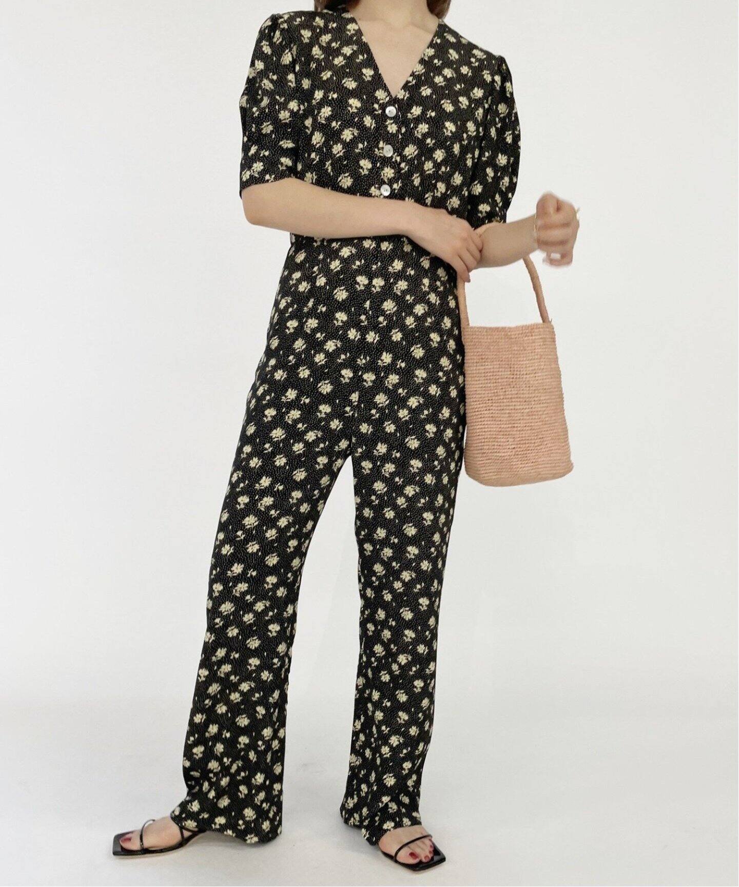 ヴィンテージフラワーオールインワン（つなぎ／オールインワン）｜EDIT  