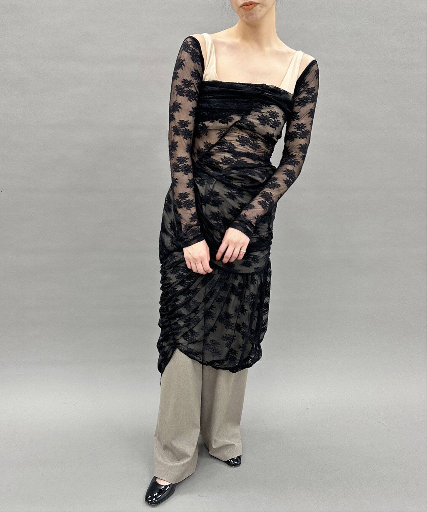 YUHAN WANG/ユハン ワン】long sleeve lace dress（ワンピース）｜EDIT 