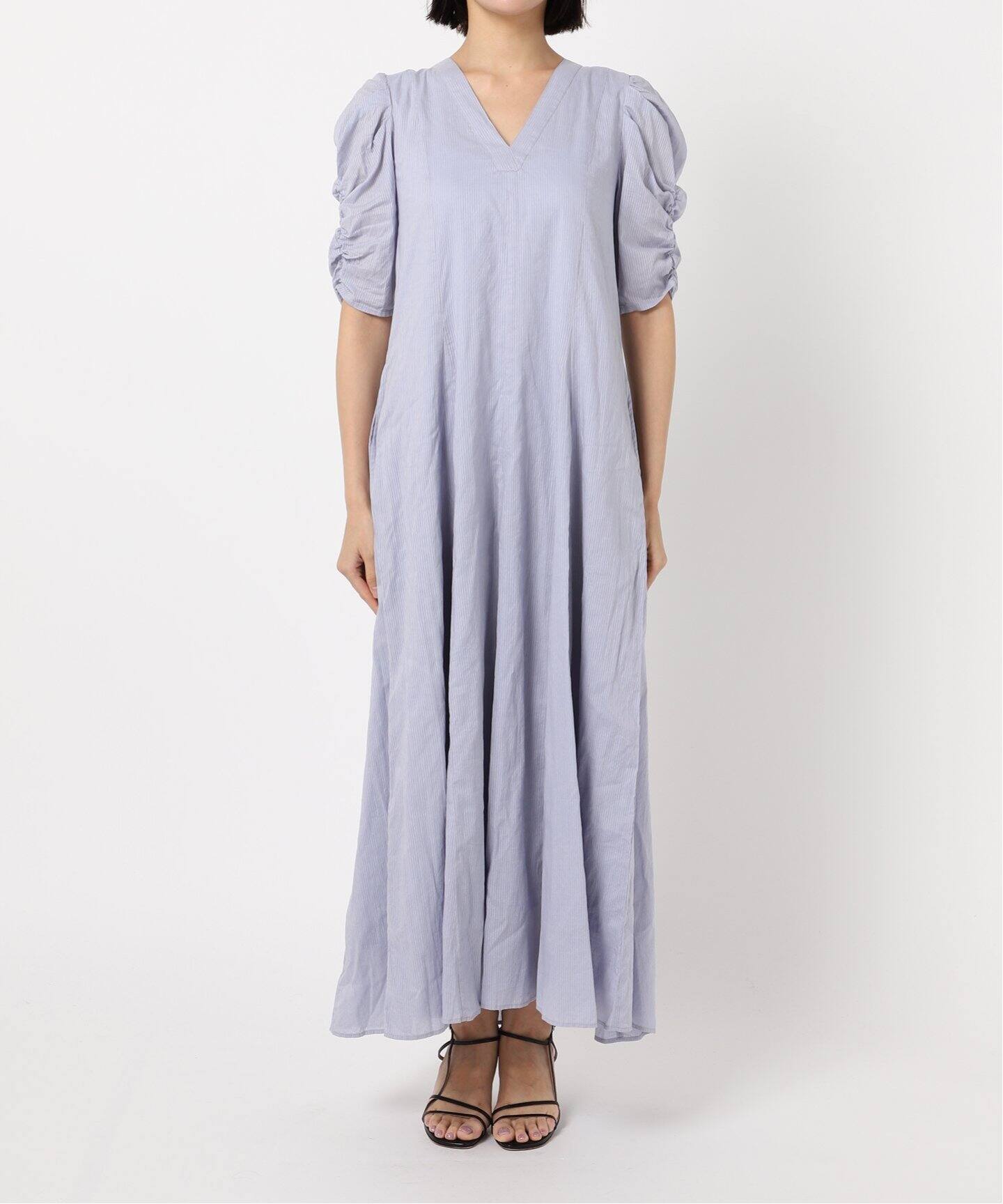 追加》【ne Quittez pas / ヌキテパ】DOBBY STRIPE PLAIN DRESS  