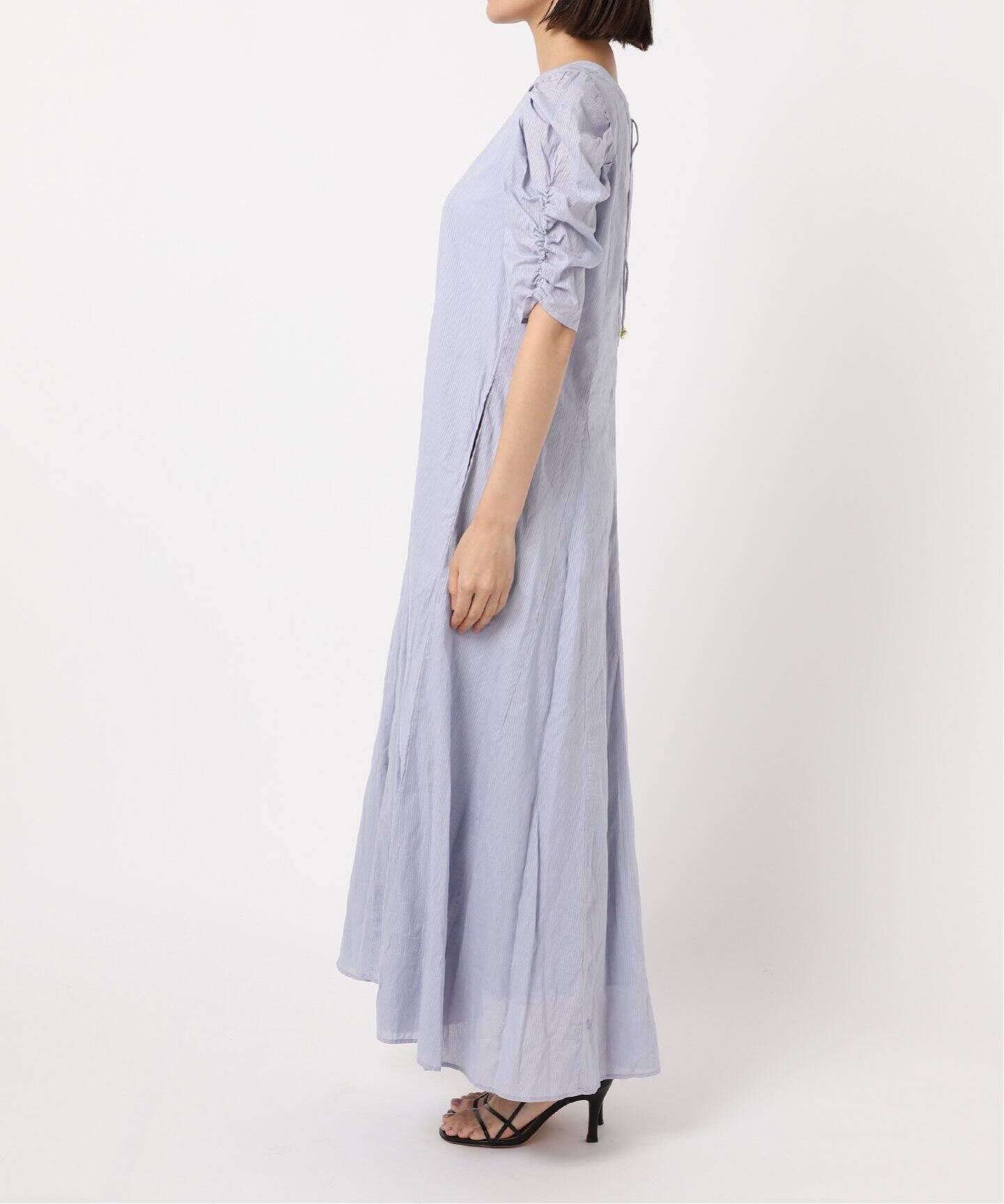 追加》【ne Quittez pas / ヌキテパ】DOBBY STRIPE PLAIN DRESS  