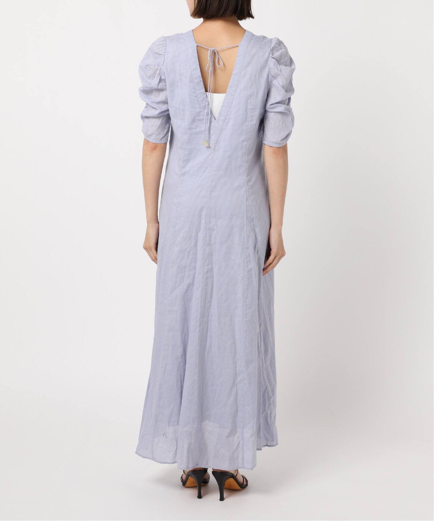 追加》【ne Quittez pas / ヌキテパ】DOBBY STRIPE PLAIN DRESS 
