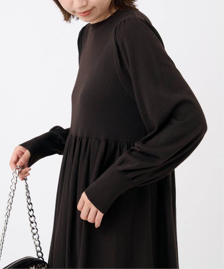 追加》パフスリーブニットワンピース（ニットワンピース）｜IENA  