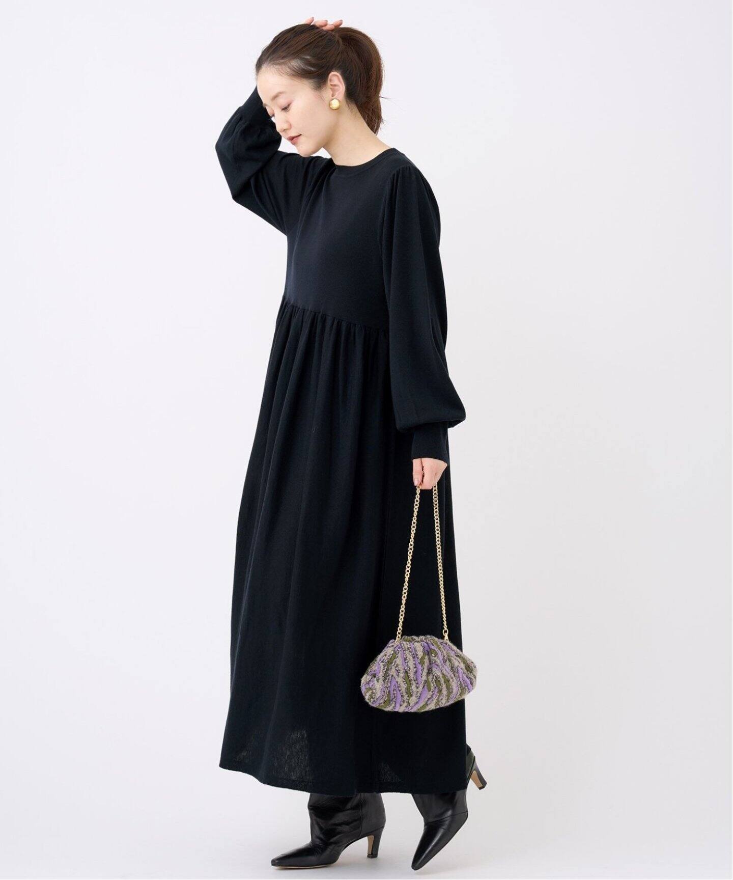 追加》パフスリーブニットワンピース（ニットワンピース）｜IENA  