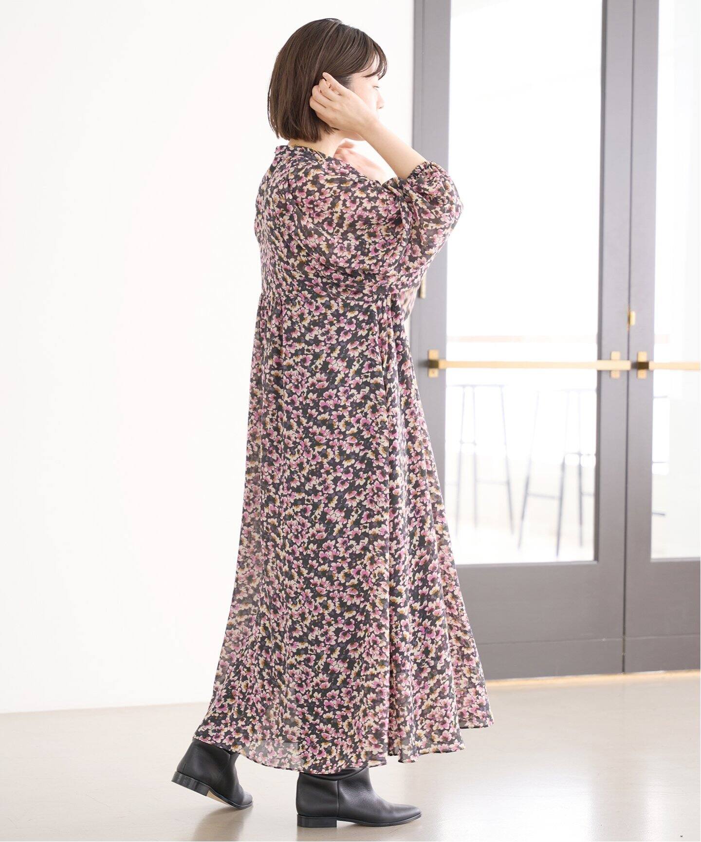 フラワープリント ボザムドレス（ワンピース）｜IENA（イエナ）の通販  