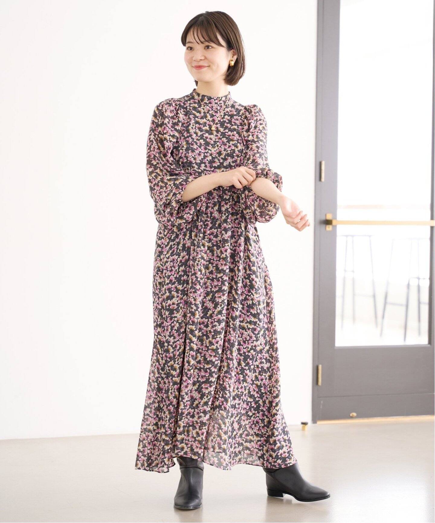 追加》フラワープリント ボザムドレス（ワンピース）｜IENA（イエナ  