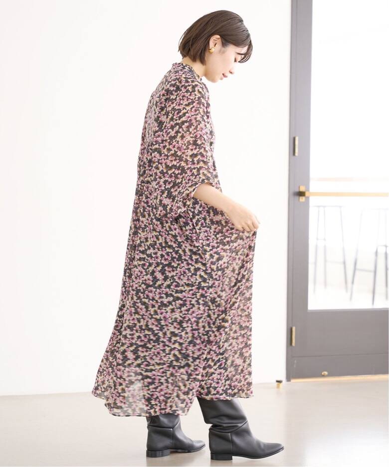 追加2》フラワープリント ボザムドレス（ワンピース）｜IENA（イエナ  