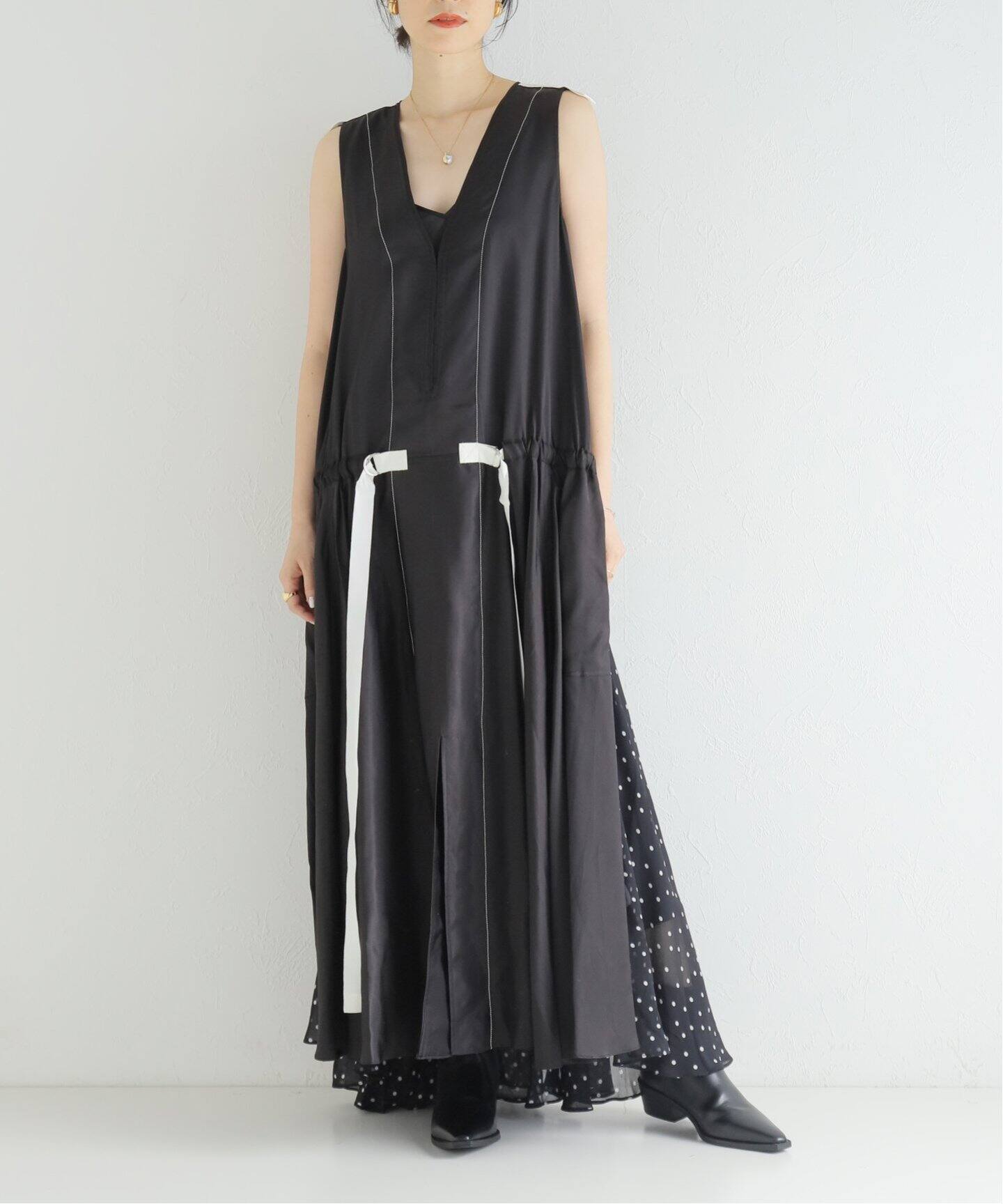 LEE MATHEWS/リー マシュー】ノースリーブワンピース/ドット  