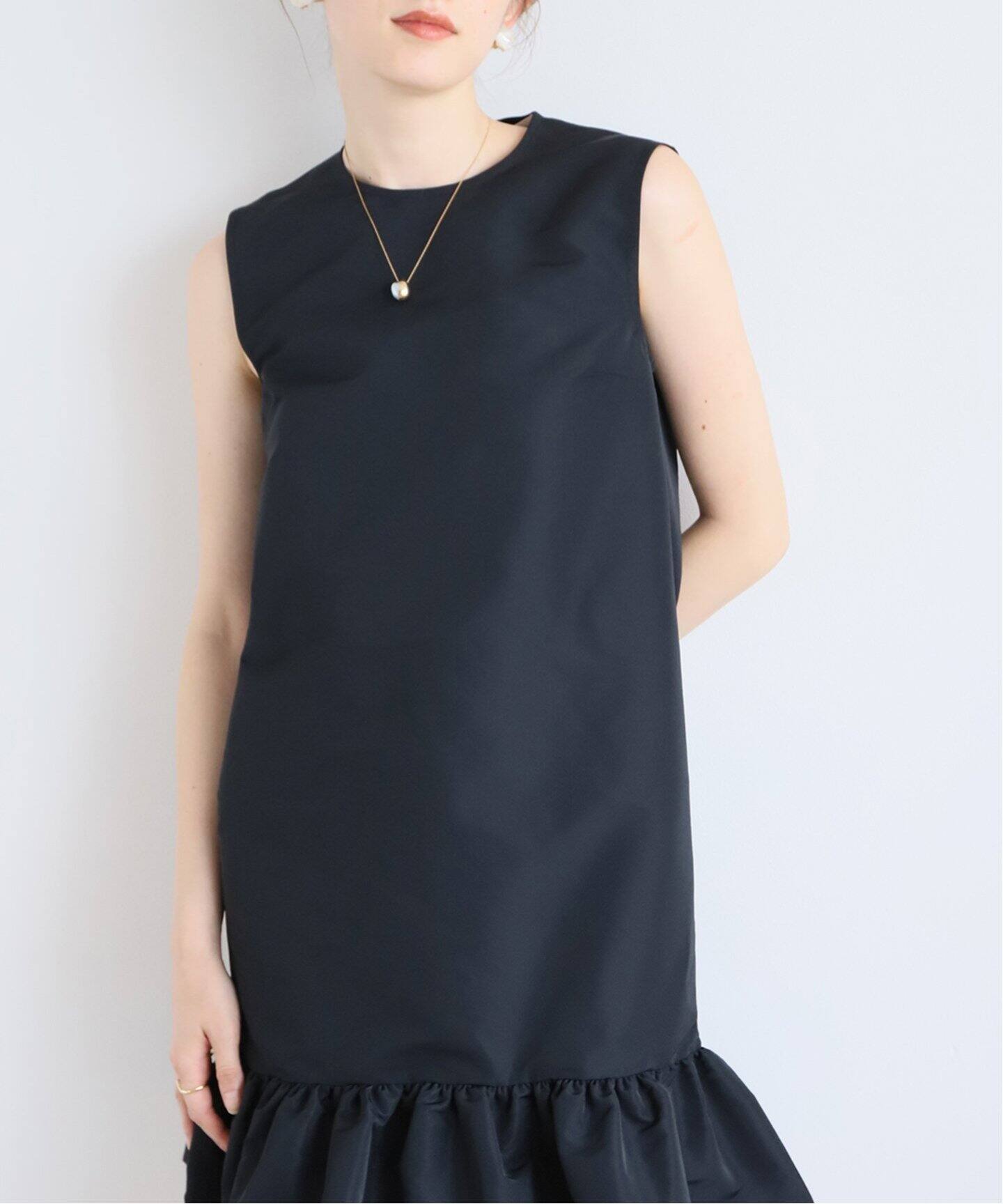 NINA RICCI/ニナ リッチ】SLEEVELESS MINI TAFFETA PEPLU ワンピース  