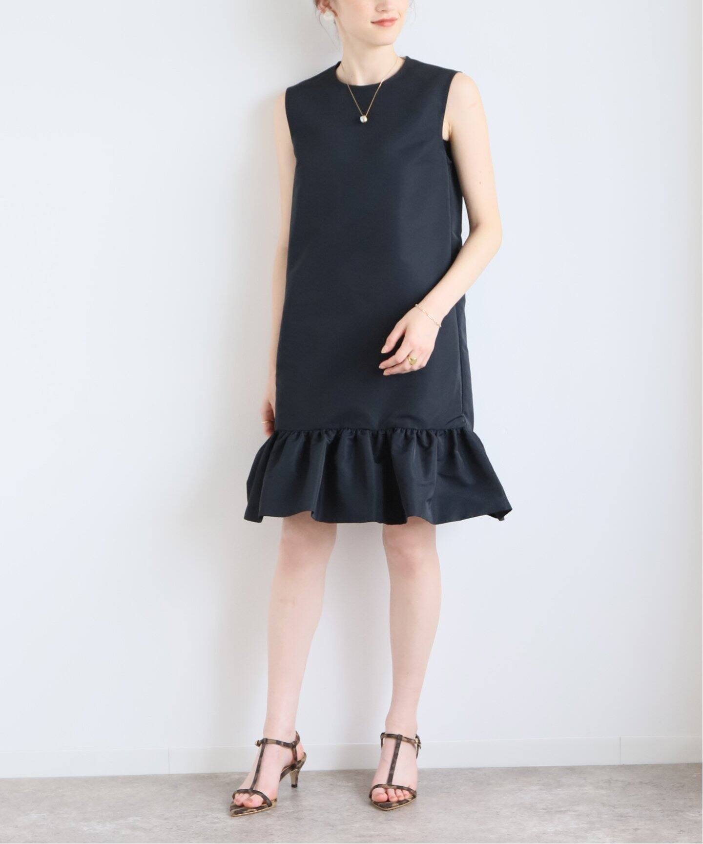 NINA RICCI/ニナ リッチ】SLEEVELESS MINI TAFFETA PEPLU ワンピース 