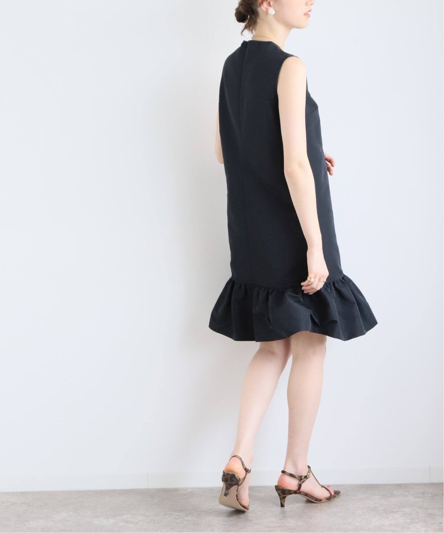 NINA RICCI/ニナ リッチ】SLEEVELESS MINI TAFFETA PEPLU ワンピース  