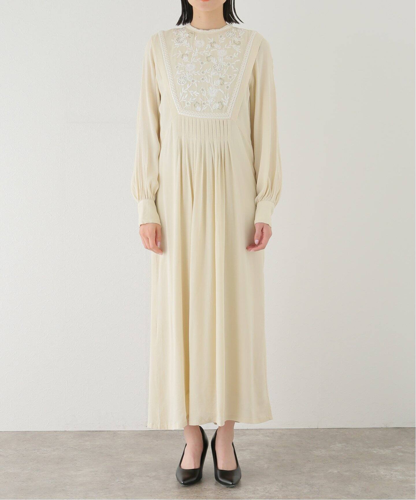 ne Quittez pas(ヌキテパ)】FLOWER EMB DRESS ドレス（ワンピース  