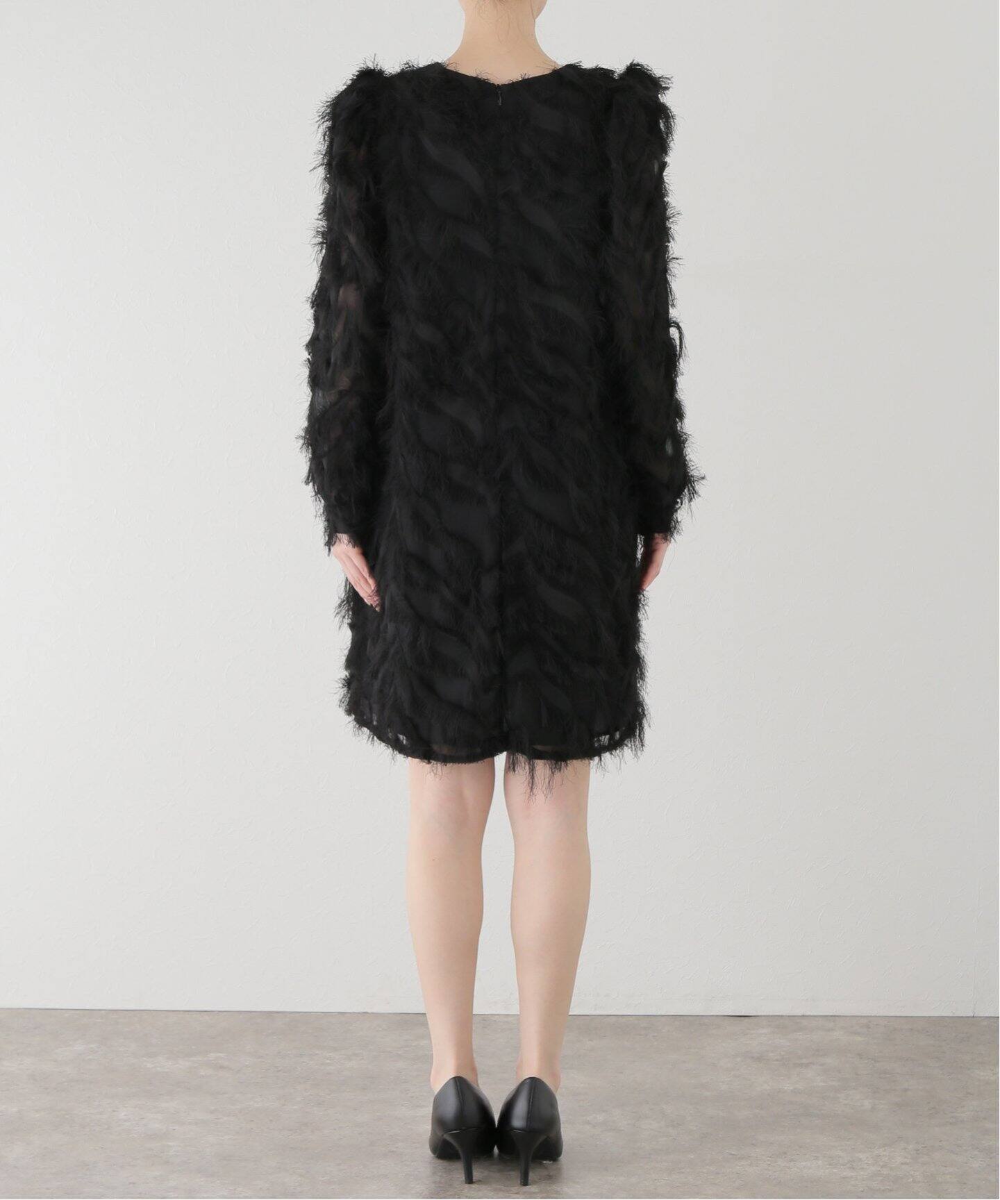 MAISON GUILLEMETTE/メゾンギヨメット】シャギーミニドレス  