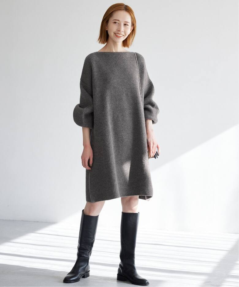 追加3》ファインウールニットミニワンピース（ワンピース）｜SLOBE  