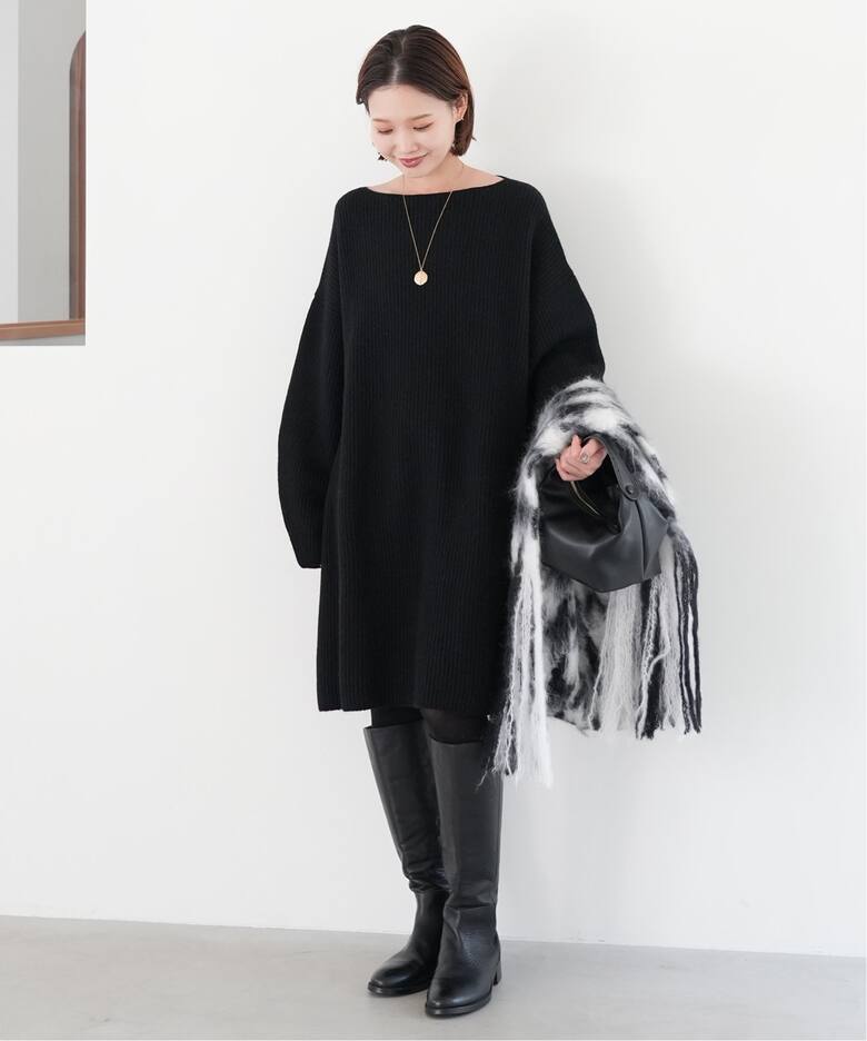 追加4》ファインウールニットミニワンピース（ニットワンピース  