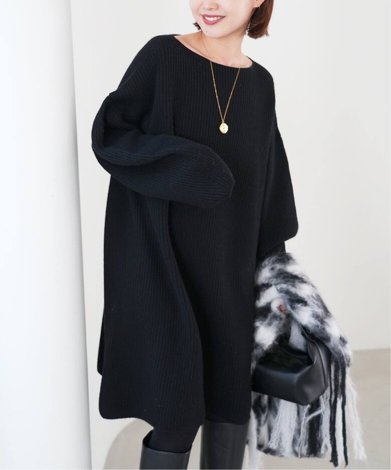 追加4》ファインウールニットミニワンピース（ニットワンピース  