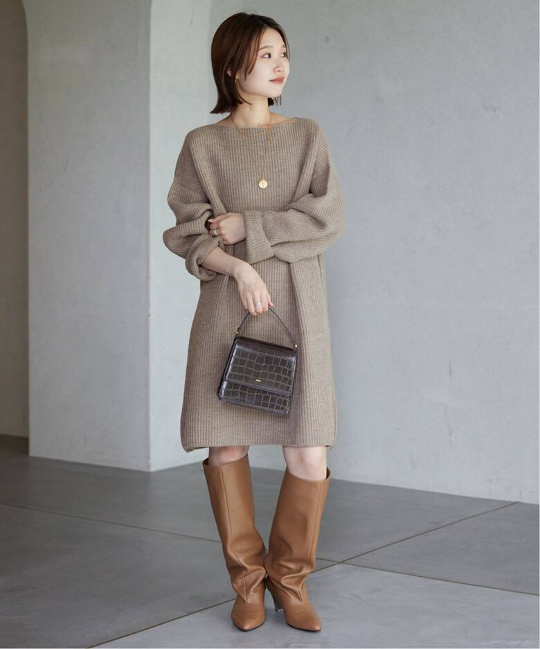 追加5》ファインウールニットミニワンピース（ワンピース  