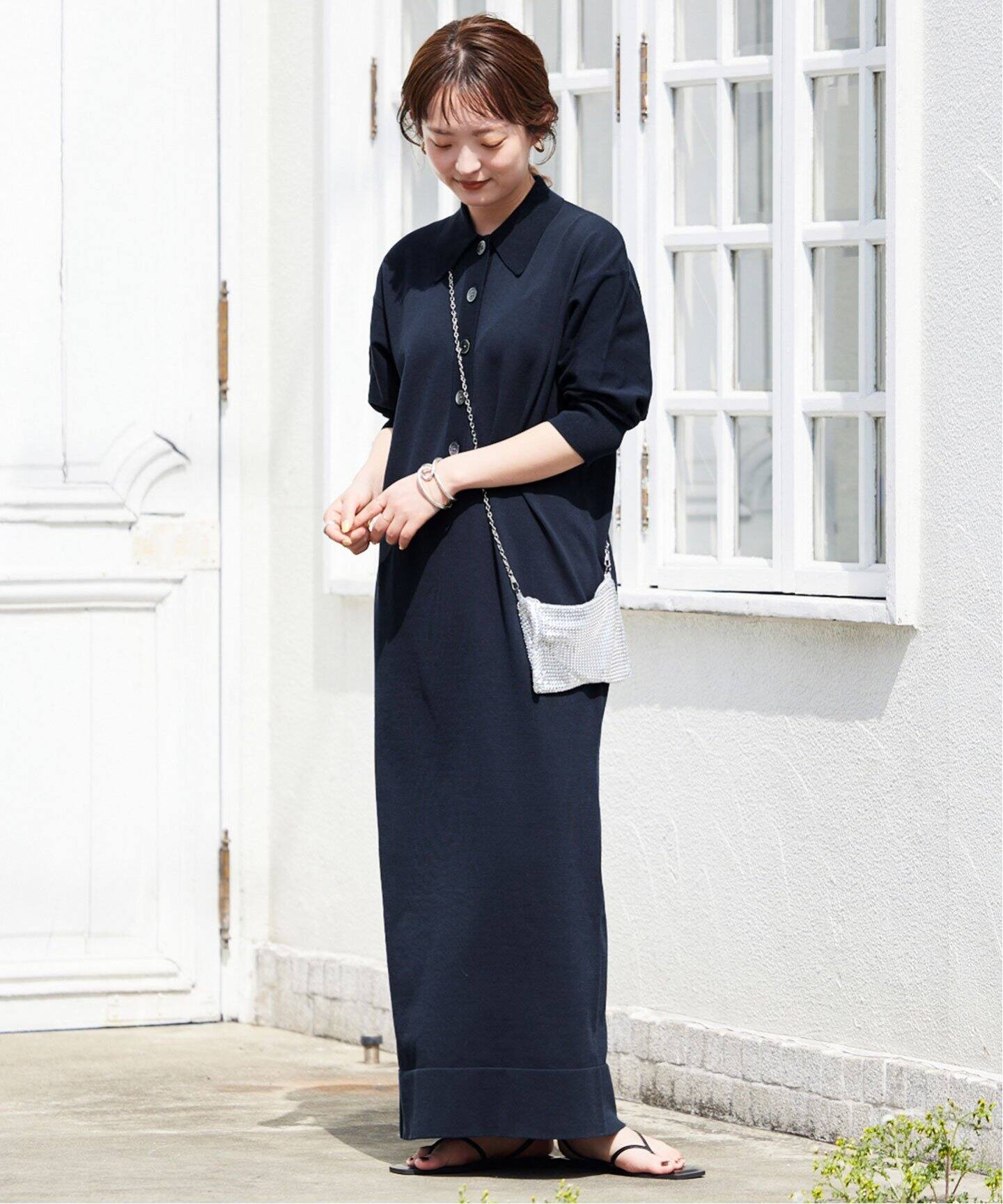 ポロエリニットワンピース（ニットワンピース）｜SLOBE IENA（スローブ  