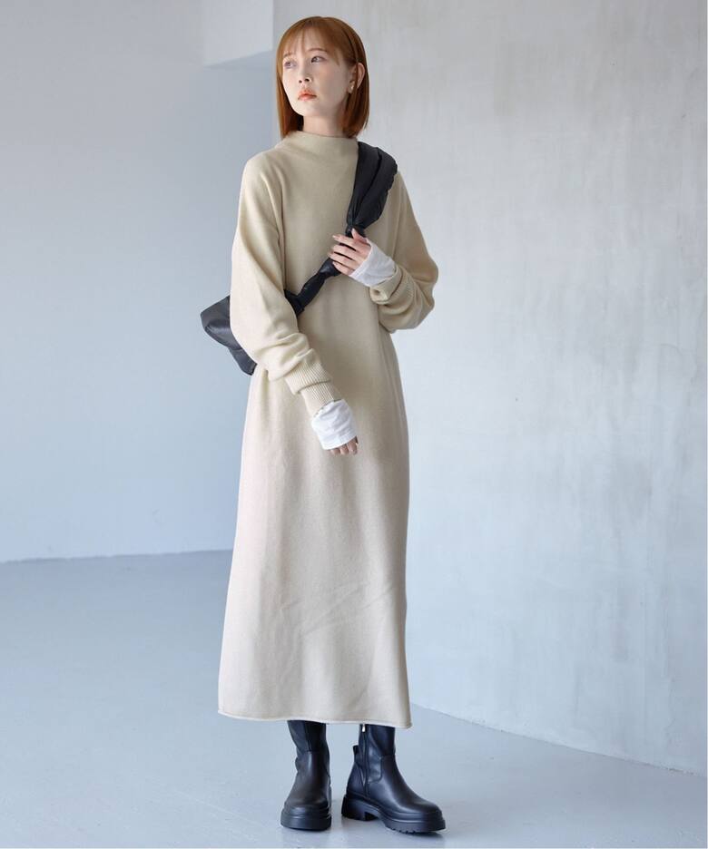 ウォッシャブルウールニットワンピース（ニットワンピース）｜SLOBE  