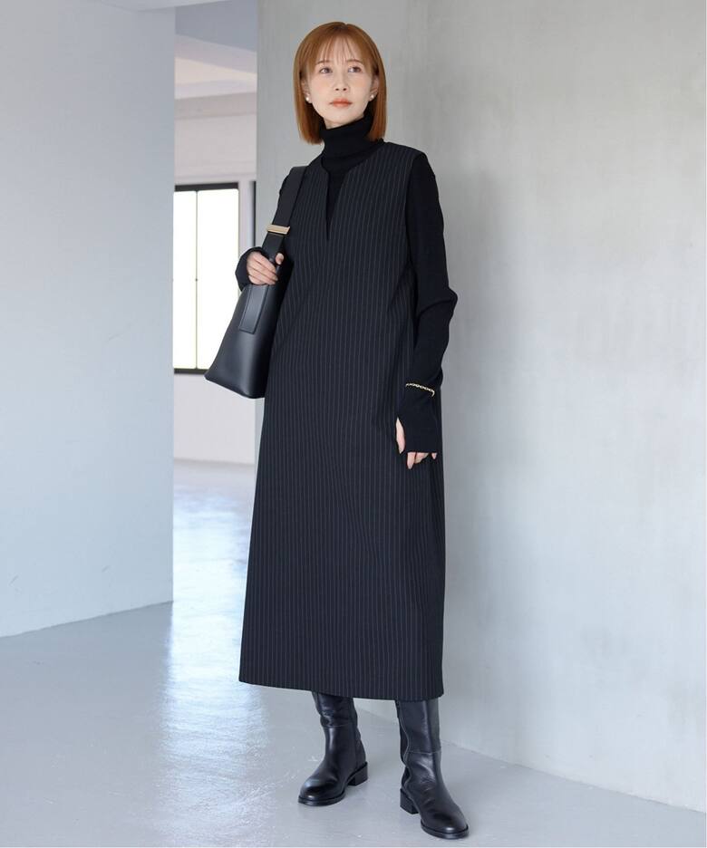 ツイルトロキーネックジャンパースカート（ワンピース）｜SLOBE IENA 